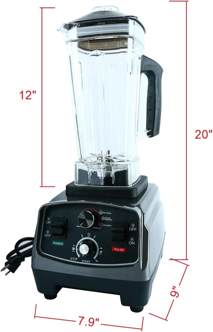 Homend 1400 Watt Commercial Blender, 67oz BPA-Free Pitcher, Professional Kitchen Juicer Blender for Drinks and Smoothies, Multiple Speeds, Programmable, Lightweight Homend 1400 Watt Commercial Blender, 67oz BPA-Free Pitcher, Professional Kitchen Juicer Blender for Drinks and Smoothies, Multiple Speeds, Programmable, Lightweight