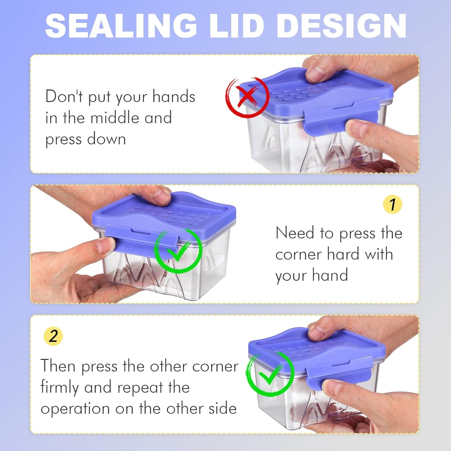 HOMER 2023 New Airtight Food Storage Containers with Blue Lids - Plastic Airtight Storage Containers for Pantry - 9 PCS BPA Kitchen Organizers for Cereal,Pasta, Flour  Sugar - Labels  Marker