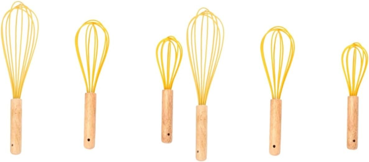 HOMSFOU 6 Pcs Whisk Baking Tools Kitchen Gadget Kitchen Hand Mixer Eggbeater Baking Utensils Manual Wooden HOMSFOU 6 Pcs Whisk Baking Tools Kitchen Gadget Kitchen Hand Mixer Eggbeater Baking Utensils Manual Wooden