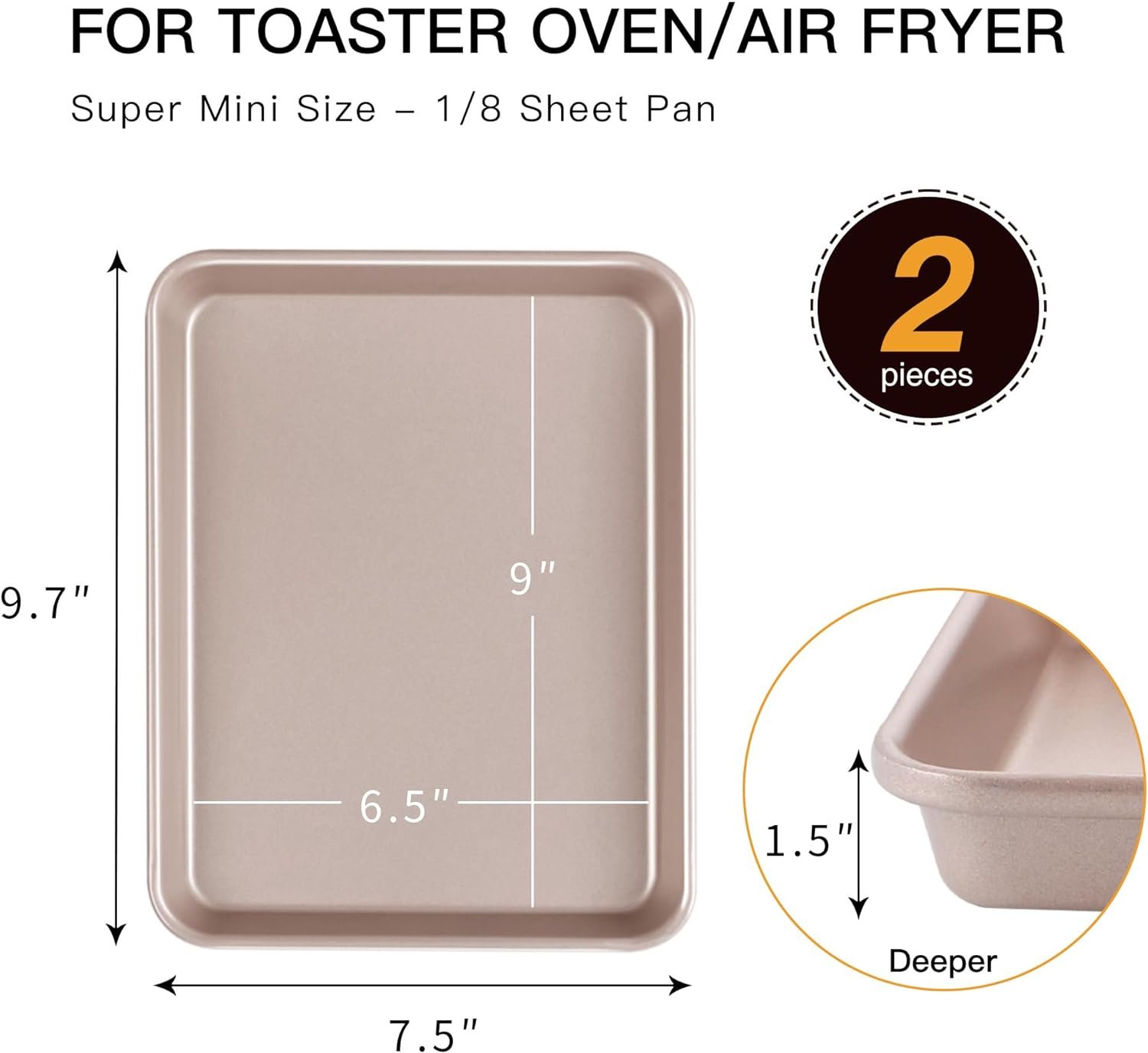 HONGBAKE Large Flat Cookie Sheet No Edges, Nonstick Insulated Baking Pan, Commercial Oven Trays for Cooking 2 Pieces, 16 X 14, Grey HONGBAKE Large Flat Cookie Sheet No Edges, Nonstick Insulated Baking Pan, Commercial Oven Trays for Cooking 2 Pieces, 16 X 14, Grey