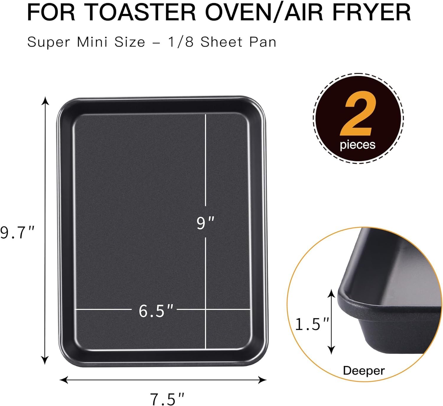 HONGBAKE Large Flat Cookie Sheet No Edges, Nonstick Insulated Baking Pan, Commercial Oven Trays for Cooking 2 Pieces, 16 X 14, Grey HONGBAKE Large Flat Cookie Sheet No Edges, Nonstick Insulated Baking Pan, Commercial Oven Trays for Cooking 2 Pieces, 16 X 14, Grey