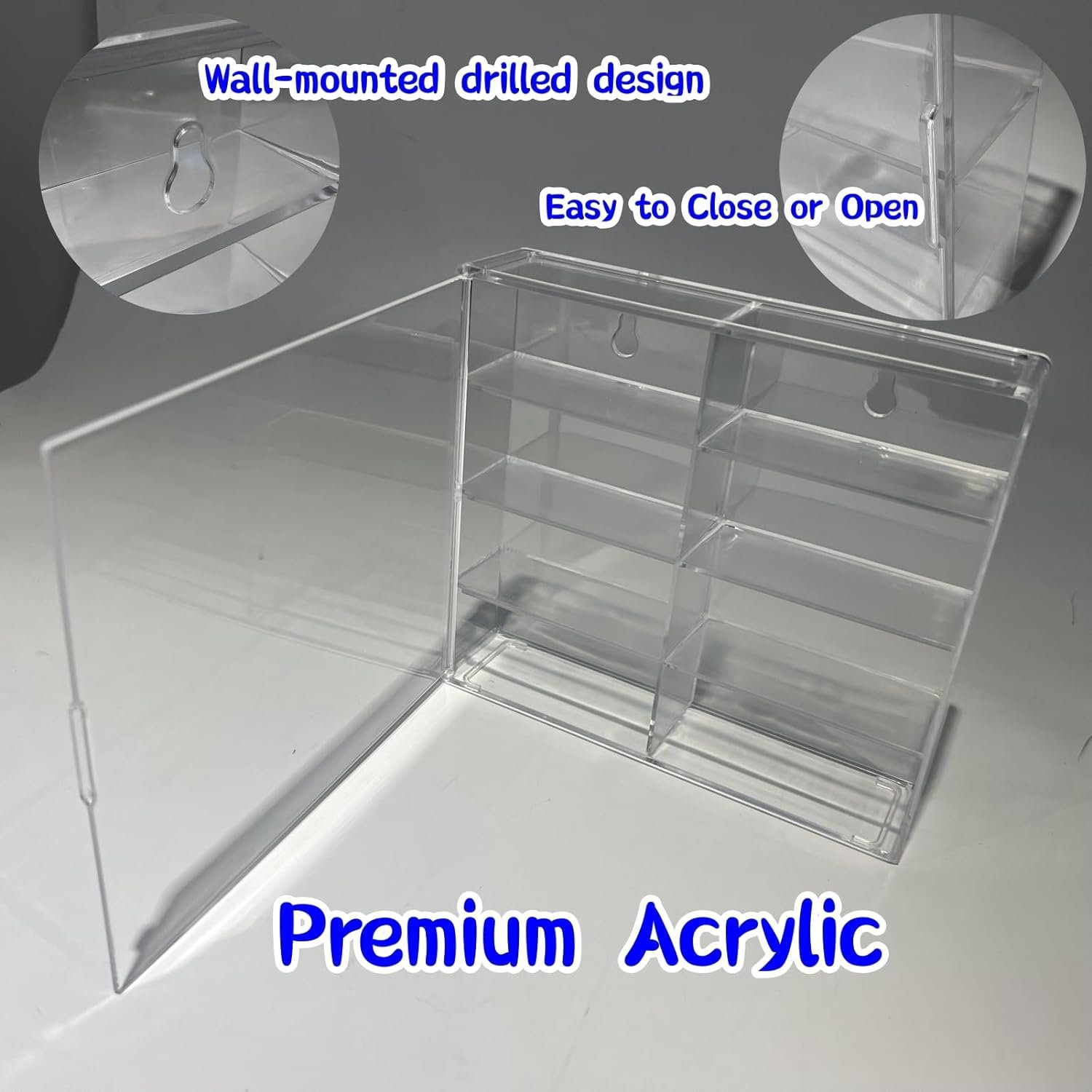 Hot Wheels Display Case Wall Mount,1/64 Toy Car Wall Storage,Matchbox Car Organizer,4 Piece 32 Slots Hot Wheels Clear Wall Storage Box with Dust Cover