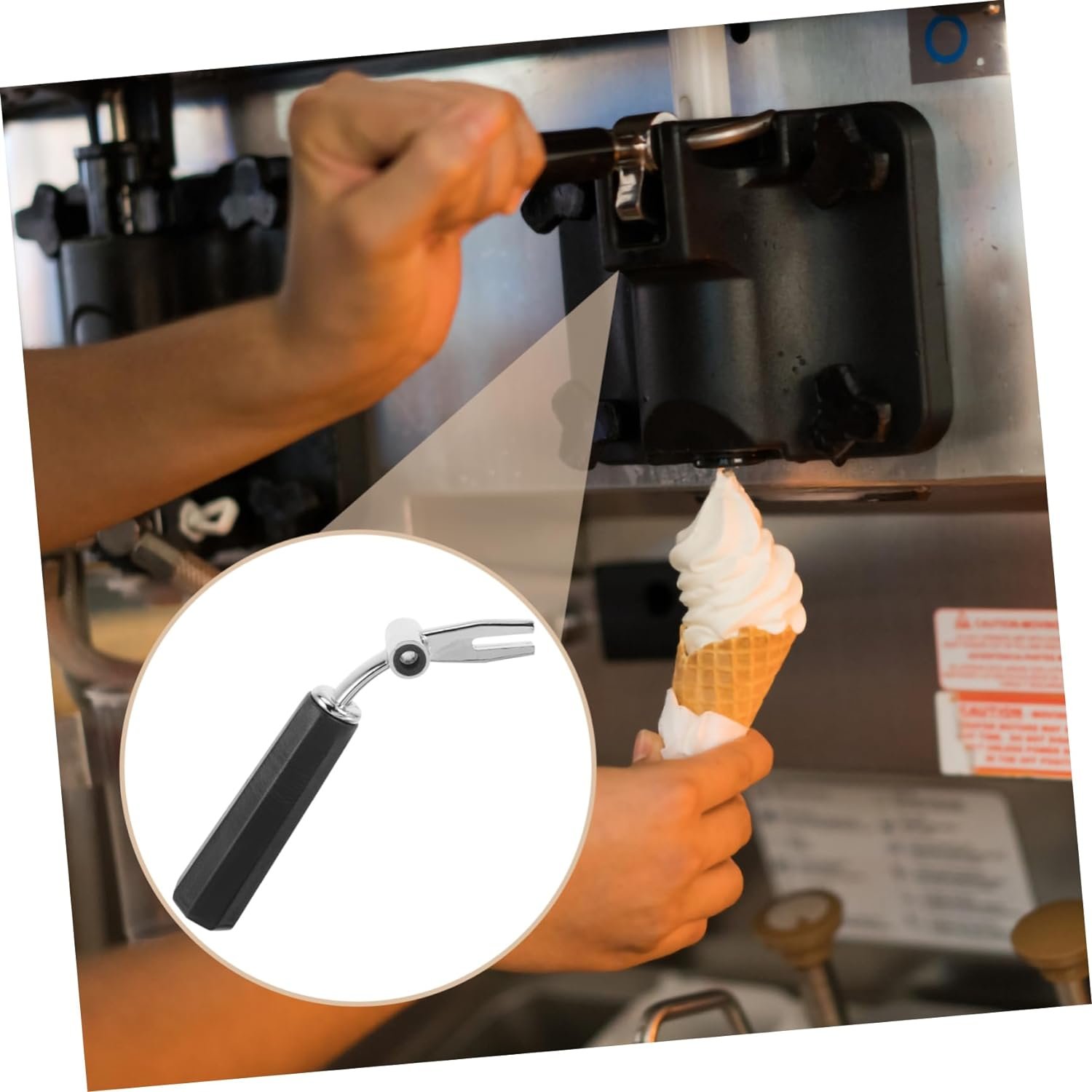 Ice Cream Machine Discharging Control Valve Stem Ice Cream Maker Parts Metal Ice Cream Machine Handle Ice Cream Machine Valve Stems Automatic Agitator Shaft Portable Plastic
