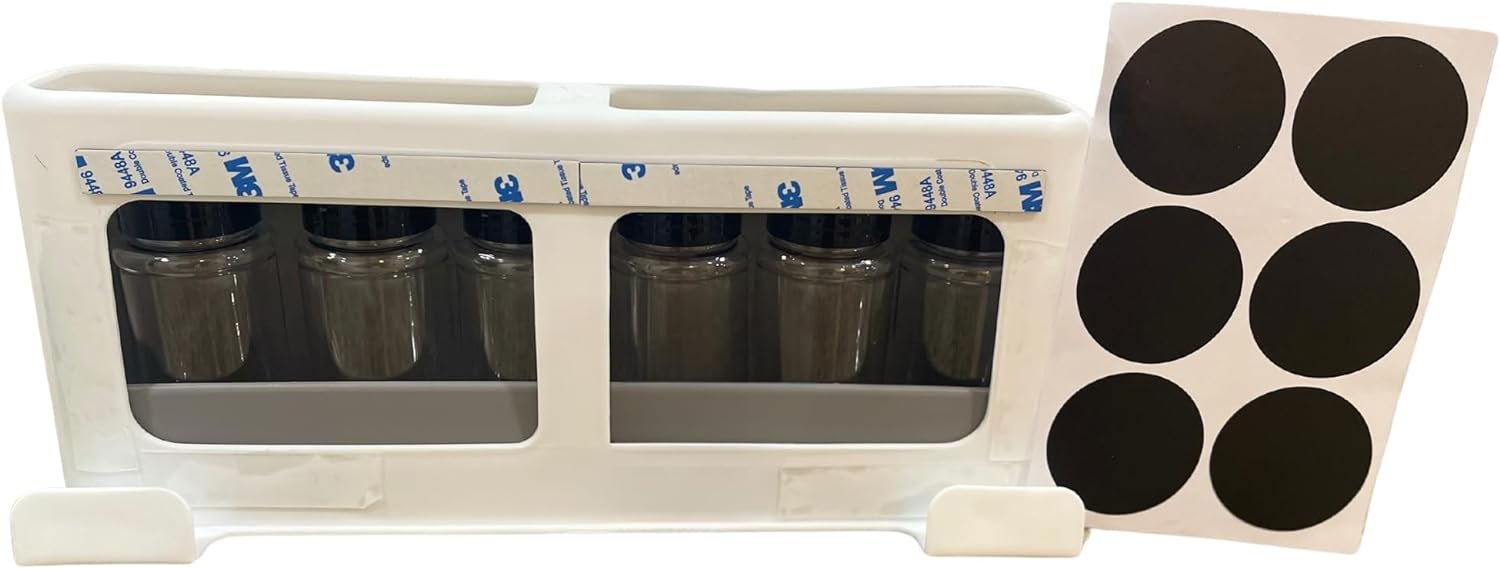 Improved Pull-out Spice Rack with label for Cabinet, with 6 Empty Spice Jars Seasoning for kitchen and pantry organizer-Spice Organizer for cabinet caddy/medicine caddy, seasoning organizer Improved Pull-out Spice Rack with label for Cabinet, with 6 Empty Spice Jars Seasoning for kitchen and pantry organizer-Spice Organizer for cabinet caddy/medicine caddy, seasoning organizer