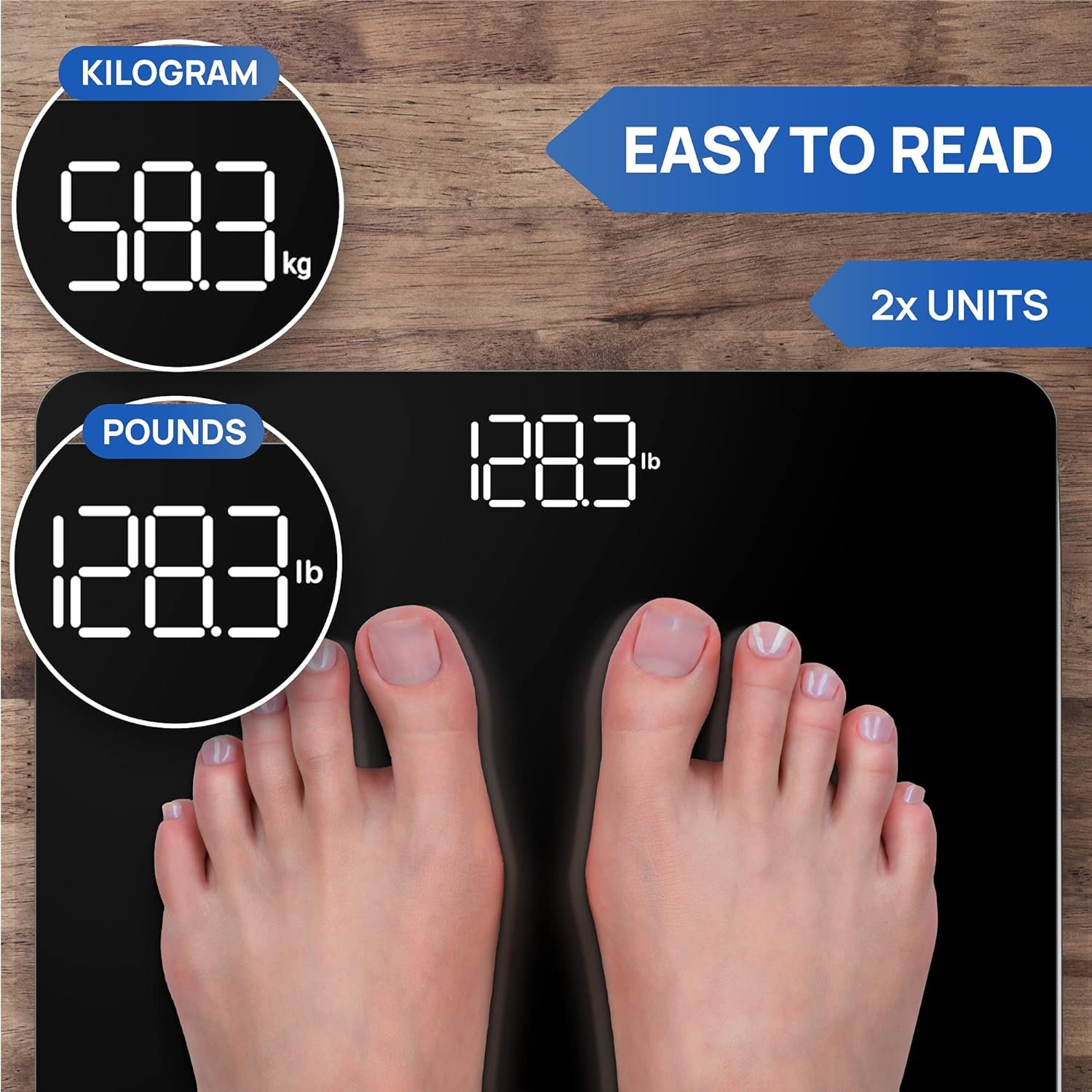 INEVIFIT Bathroom Scale, Highly Accurate Digital Bathroom Body Scale, Measures Weight up to 400 lbs. Includes Batteries INEVIFIT Bathroom Scale, Highly Accurate Digital Bathroom Body Scale, Measures Weight up to 400 lbs. Includes Batteries