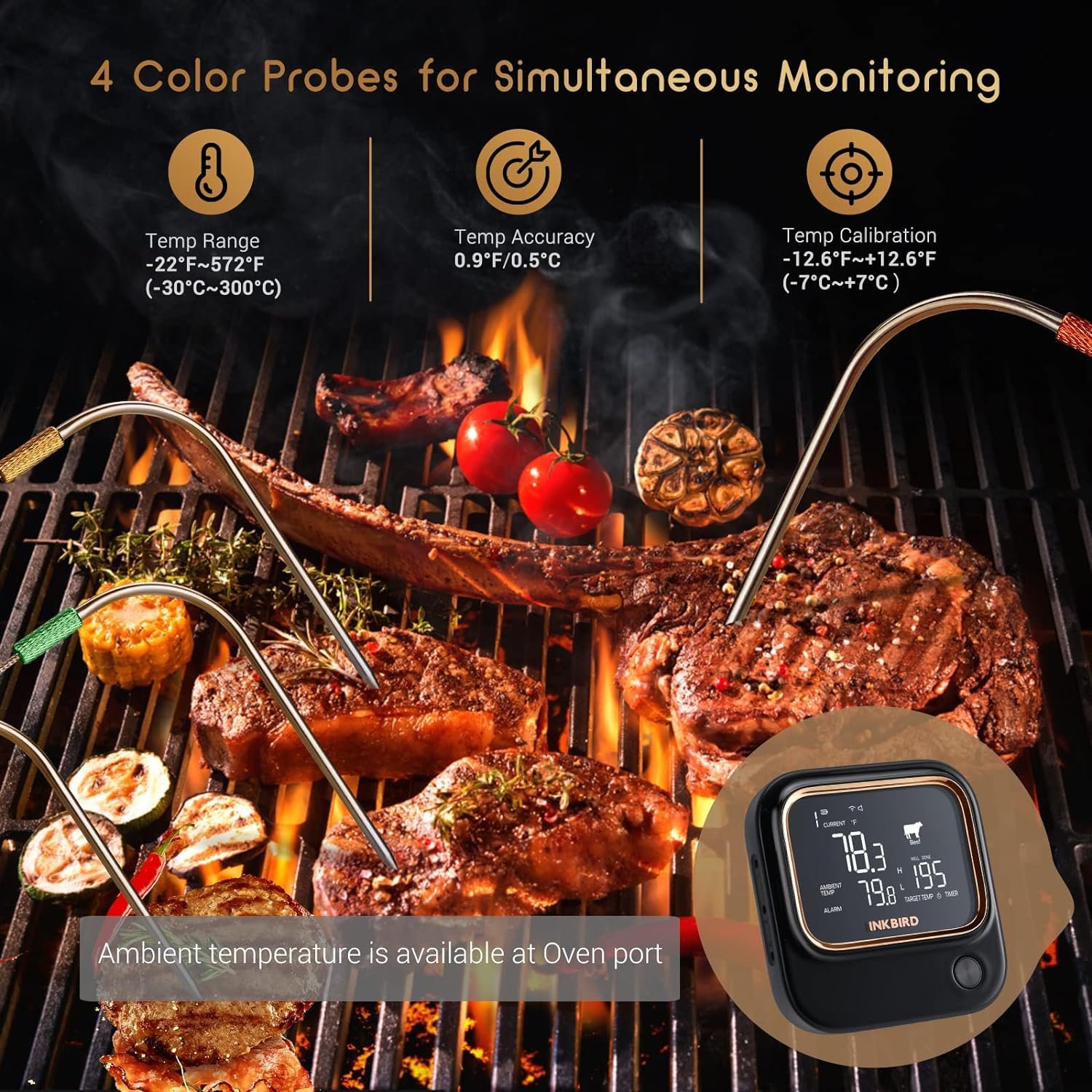 INKBIRD 3-in-1 Instant Read Thermometer for Cooking Temperature,Infrared Thermometer Meat Thermometer with Probe,Food Thermometer with Timer for BBQ,Grilling, Griddle,Oven,Candy, Kitchen INKBIRD 3-in-1 Instant Read Thermometer for Cooking Temperature,Infrared Thermometer Meat Thermometer with Probe,Food Thermometer with Timer for BBQ,Grilling, Griddle,Oven,Candy, Kitchen