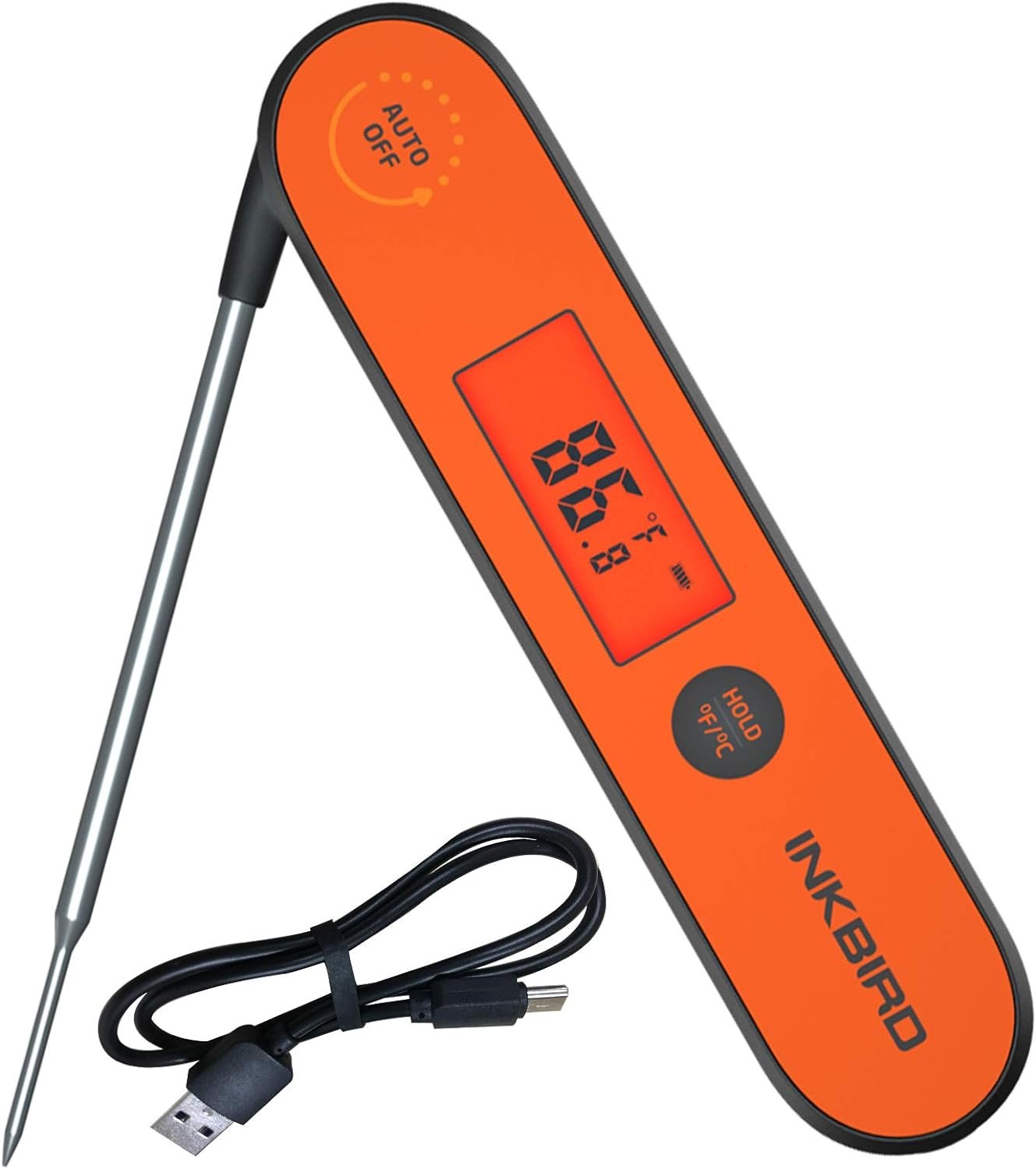 Inkbird Instant Read Meat Thermometer IHT-1P, Digital Waterproof Rechargeable Food Thermometer with Calibration, Magnet, Backlight for Cooking, Grill, Smoker, Kitchen, Turkey Inkbird Instant Read Meat Thermometer IHT-1P, Digital Waterproof Rechargeable Food Thermometer with Calibration, Magnet, Backlight for Cooking, Grill, Smoker, Kitchen, Turkey