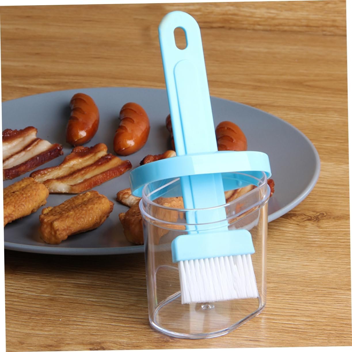 INOOMP 2pcs Kitchen for Dishes Flat Brush Baking Brush Pastry Brush Silicone Brush Pan Brush Basting Brush Cream Brush Roasting Brush With Base Oil Brush Sauce Brush Grill Brush