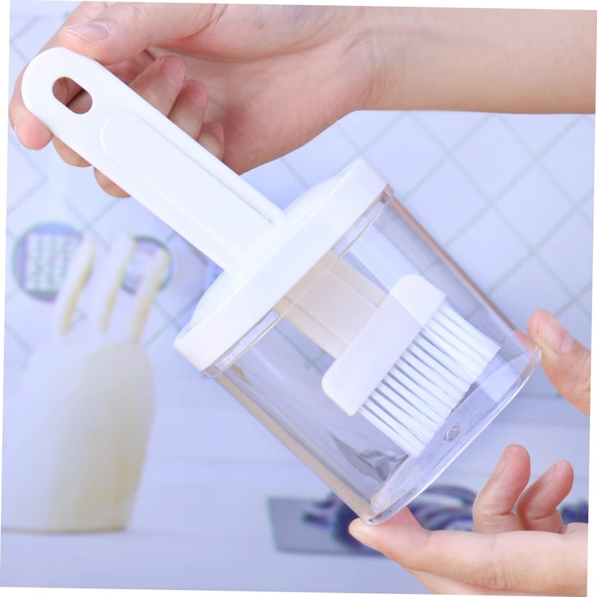 INOOMP 2pcs Kitchen for Dishes Flat Brush Baking Brush Pastry Brush Silicone Brush Pan Brush Basting Brush Cream Brush Roasting Brush With Base Oil Brush Sauce Brush Grill Brush