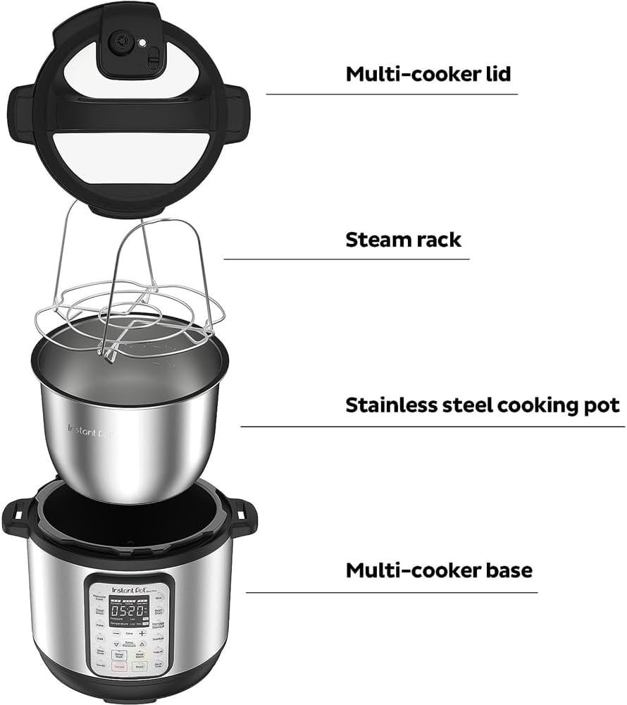 Instant Pot 072-10-4433 Duo Plus 9-in-1 Electric Pressure Cooker 6 Quart Stainless Steel (Renewed)F Instant Pot 072-10-4433 Duo Plus 9-in-1 Electric Pressure Cooker 6 Quart Stainless Steel (Renewed)F