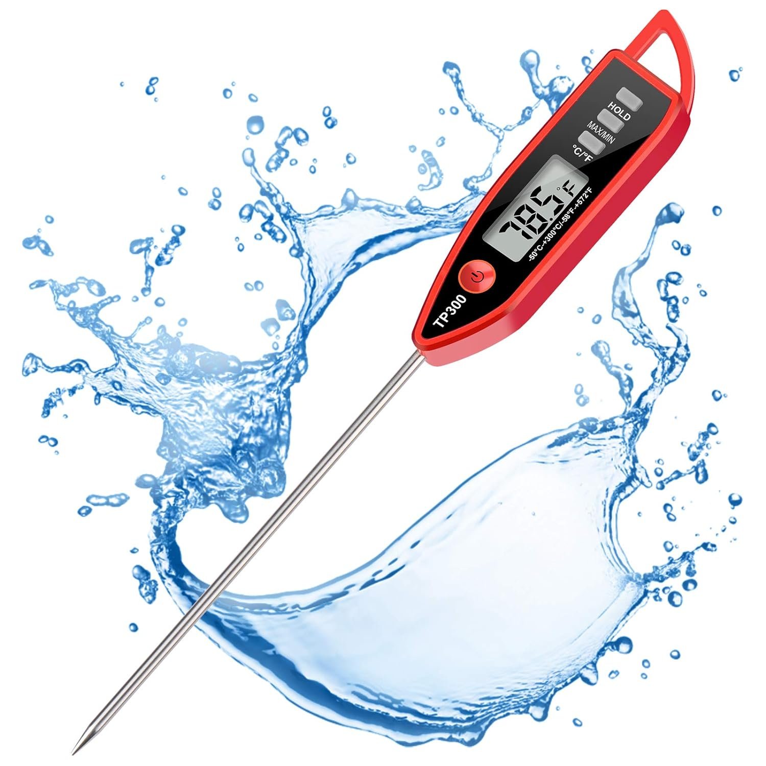 Instant Read Meat Thermometer Digital Food Thermometer Cooking Thermometer Kitchen Candy Thermometer with Fahrenheit/Celsius ℉ ℃ Switch for Oil Deep Fry BBQ Grill Smoker Thermometer by AikTryee Instant Read Meat Thermometer Digital Food Thermometer Cooking Thermometer Kitchen Candy Thermometer with Fahrenheit/Celsius ℉ ℃ Switch for Oil Deep Fry BBQ Grill Smoker Thermometer by AikTryee