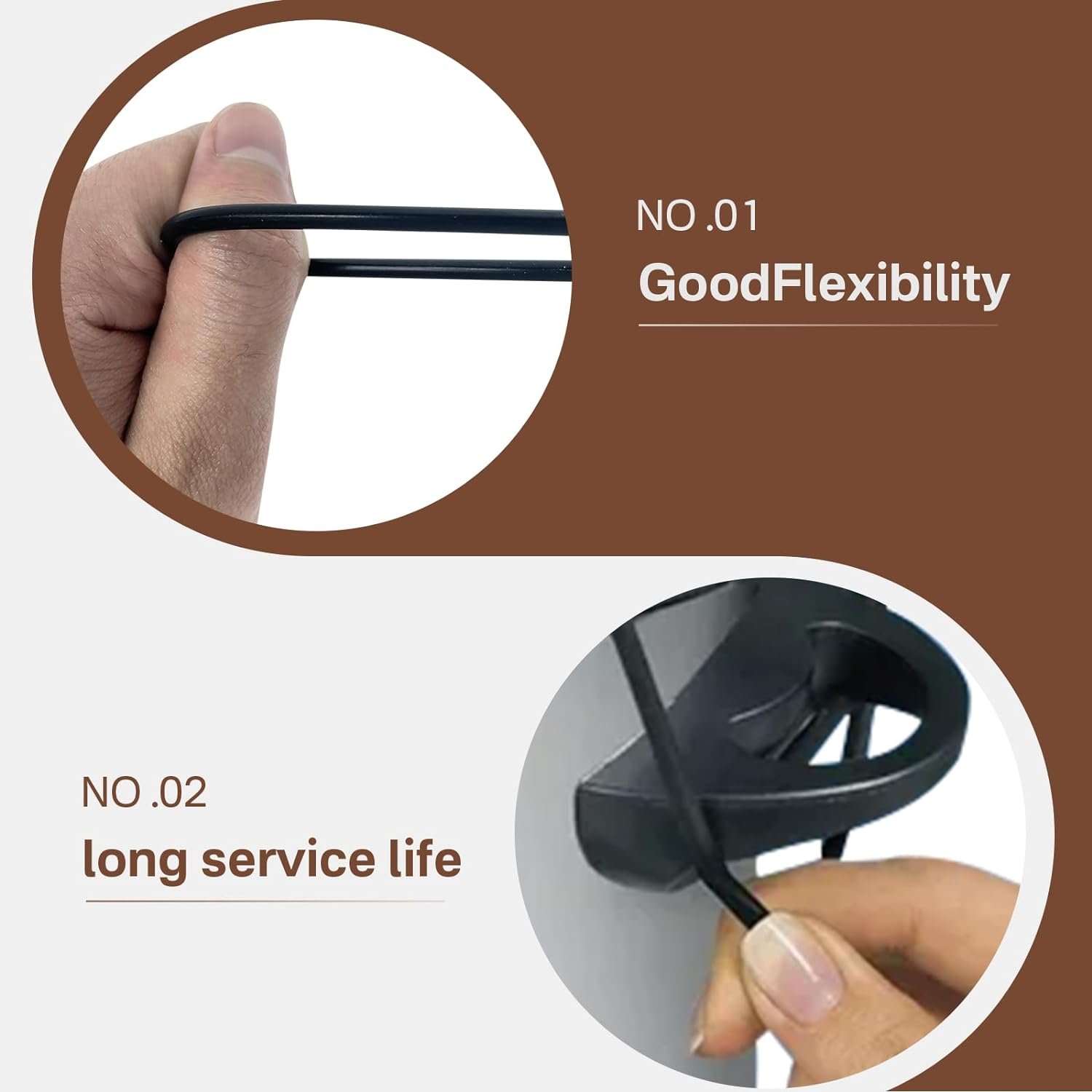 IWIWE Lid Latch Strap Rubber Band 6,7,8 Quart Compatible with Hamilton Beach Crock Pot Slow Cooker WHT Black (2PC)