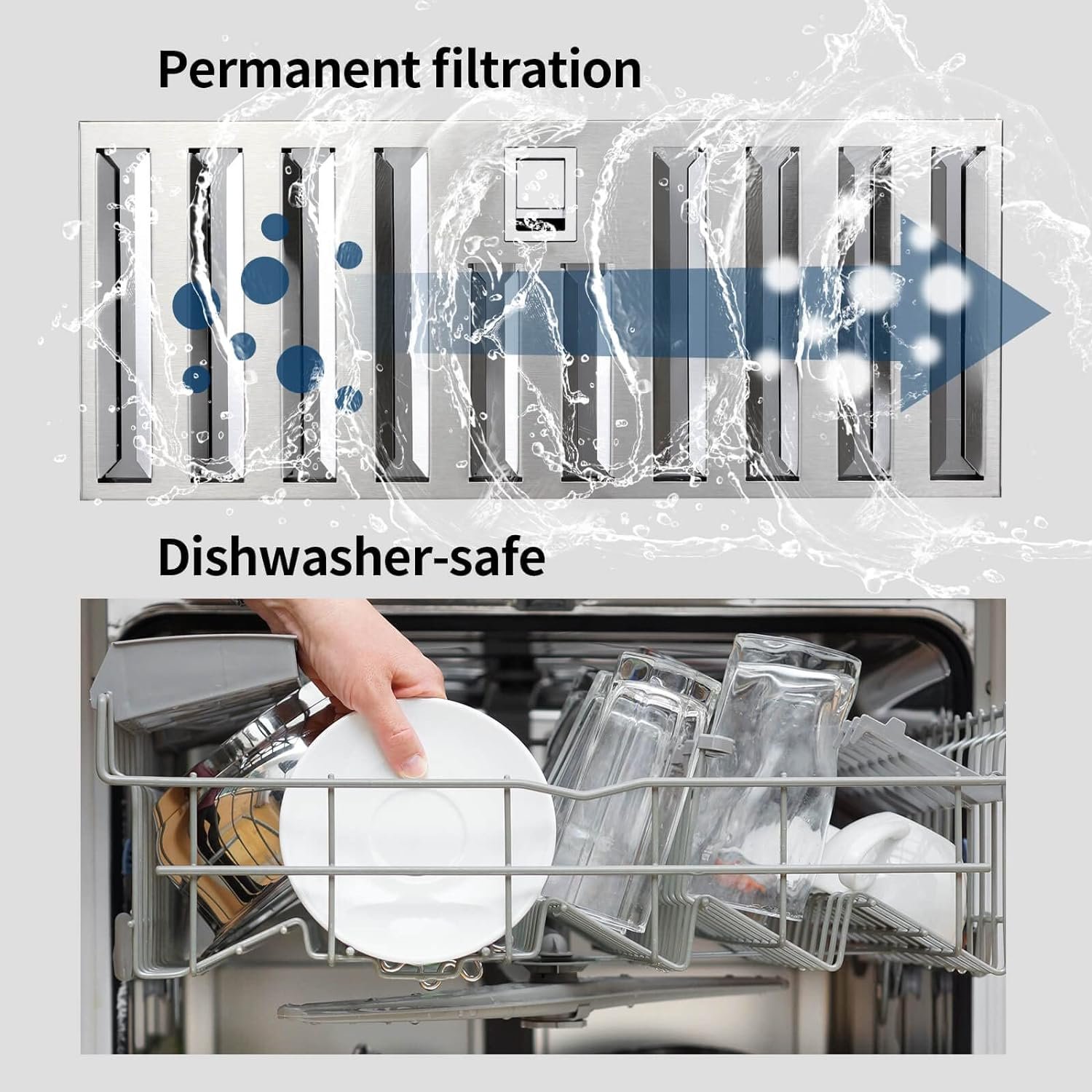 JOEAONZ Range Hood Insert 36 Inch 600CFM Stainless Steel Household Built-in Vent Hood Ducted/Ductless Convertible, Kitchen Ventilation Stove Exhaust Fan, Dual LED lights, Split Grease Baffle Filters JOEAONZ Range Hood Insert 36 Inch 600CFM Stainless Steel Household Built-in Vent Hood Ducted/Ductless Convertible, Kitchen Ventilation Stove Exhaust Fan, Dual LED lights, Split Grease Baffle Filters