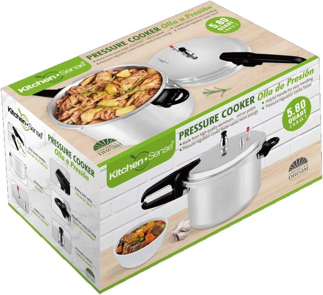 JV TEXTILES Aluminum Pressure Cookers (4, 5, 7, 9, or 11 Liter) (5 Liter)*