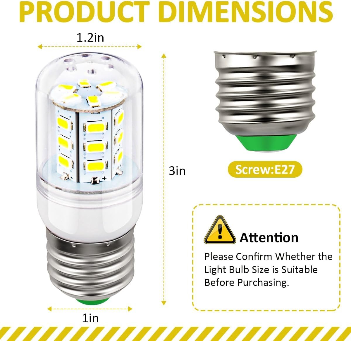 KEI D34L Refrigerator Bulb Replacement for Frigidaire Kenmore Electrolux 5304511738 LED Refrigerator Replace PS12364857 AP6278388 4584444 (110V-240V 3.5W White Light) KEI D34L Refrigerator Bulb Replacement for Frigidaire Kenmore Electrolux 5304511738 LED Refrigerator Replace PS12364857 AP6278388 4584444 (110V-240V 3.5W White Light)
