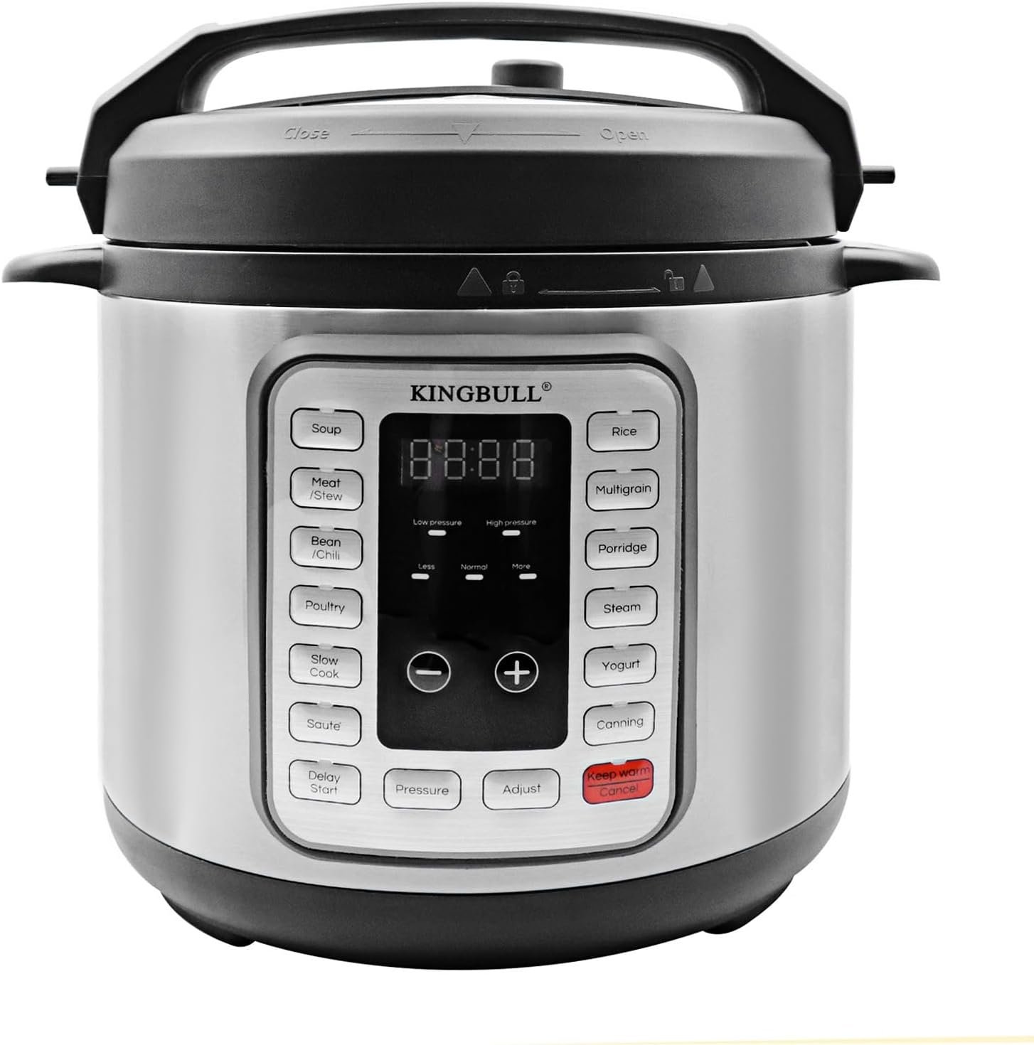 KINGBULL 12-in-1 Electric Pressure Cooker, Instant Multi-Use Non-Stick Pot, Slow Cooker, Rice Cooker, Steamer, Sauté, Yogurt Maker, Warmer Delay Start,LED Screen Manual (8 QT)