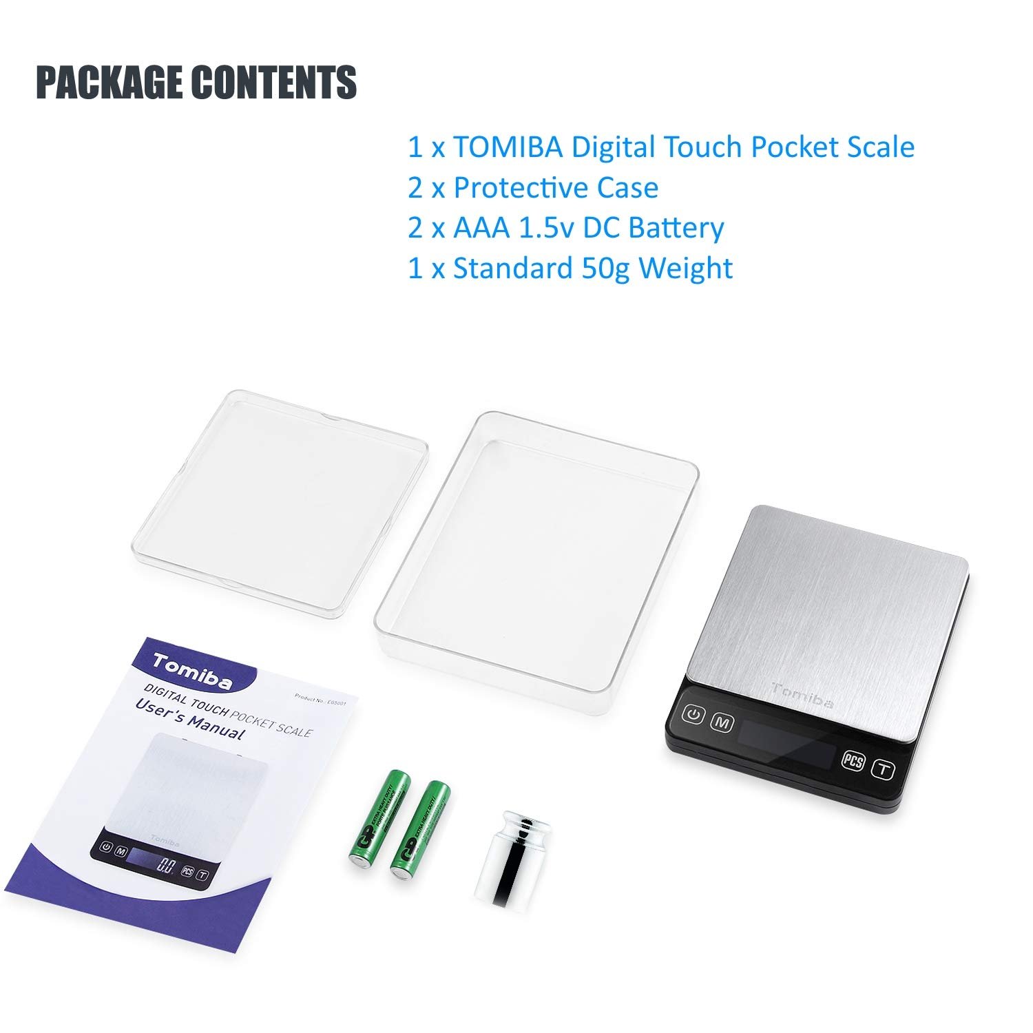 Kitchen Scale 0.1g Small Digital Travel Food Mini Scale 3000g Auto Data-Hold