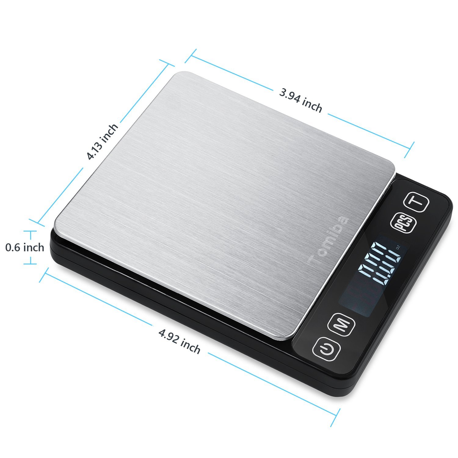 Kitchen Scale 0.1g Small Digital Travel Food Mini Scale 3000g Auto Data-Hold