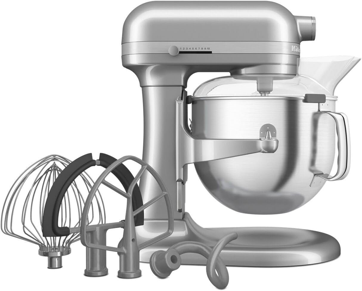 KitchenAid® 7 Quart Bowl-Lift Stand Mixer, Contour Silver  Ice Cream Maker Attachment Stand Mixer, 2 Quart, White