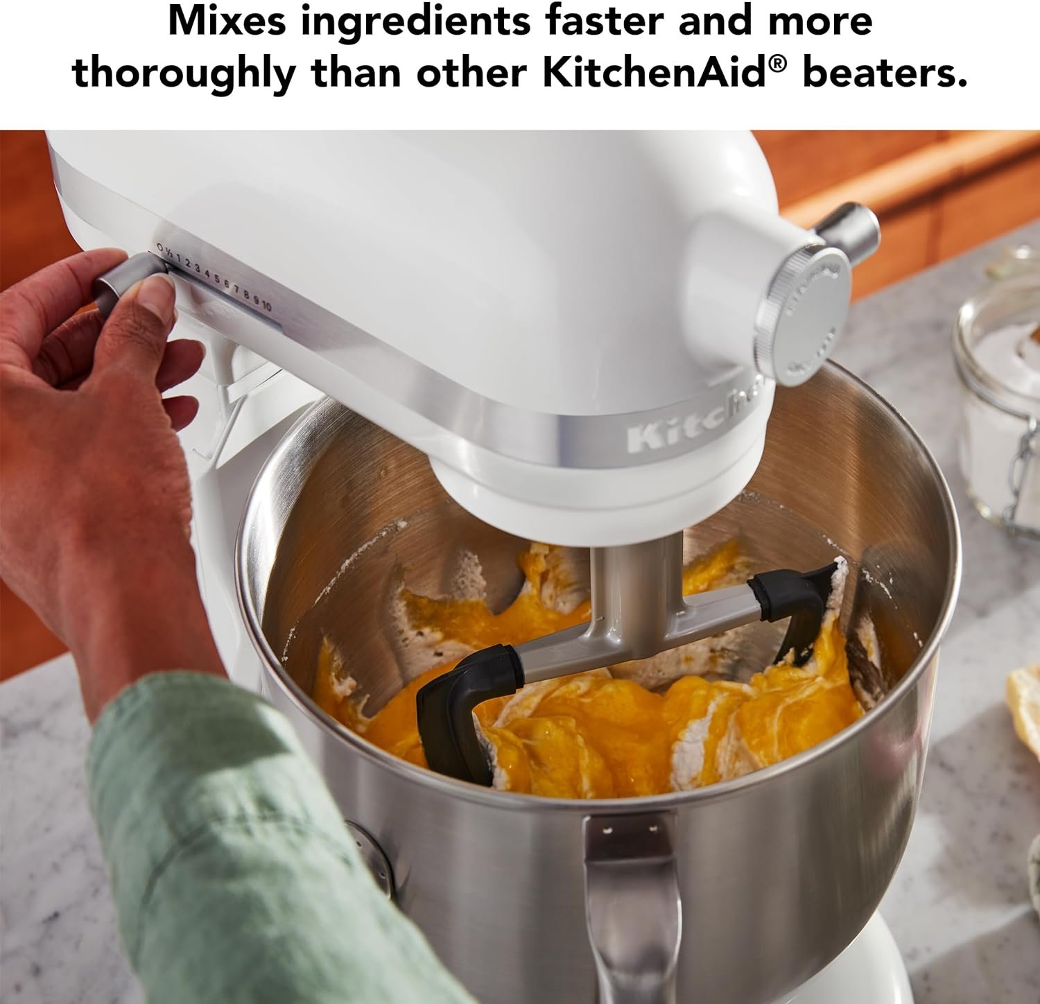 KitchenAid® 7 Quart Bowl-Lift Stand Mixer, Empire Red  KDF7B Double Flex Edge Beater for Select Bowl-Lift Stand Mixers, Silver