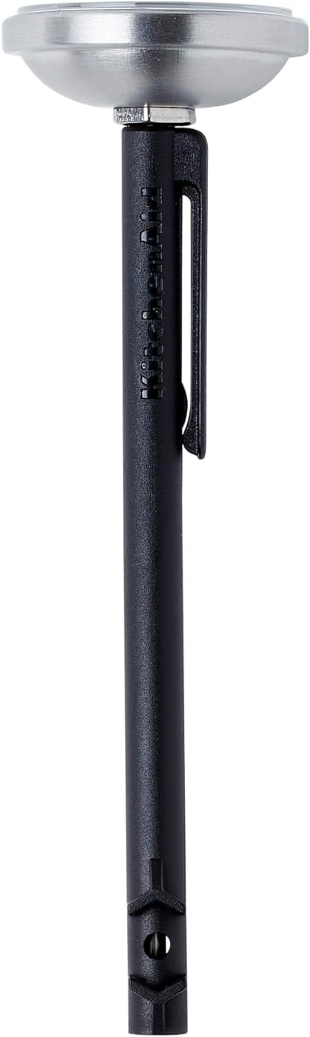 KitchenAid KQ901 Instant Read Food Thermometer for Kitchen or Grill, TEMPERATURE RANGE: 20F to 220F, 1 inch dial, Black