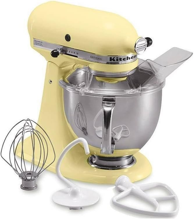 KitchenAid KSMPEXTA Gourmet Pasta Press Attachment with 6 Interchangeable Pasta Plates, White  Artisan Series 5 Quart Tilt Head Stand Mixer with Pouring Shield KSM150PS, Matte Black
