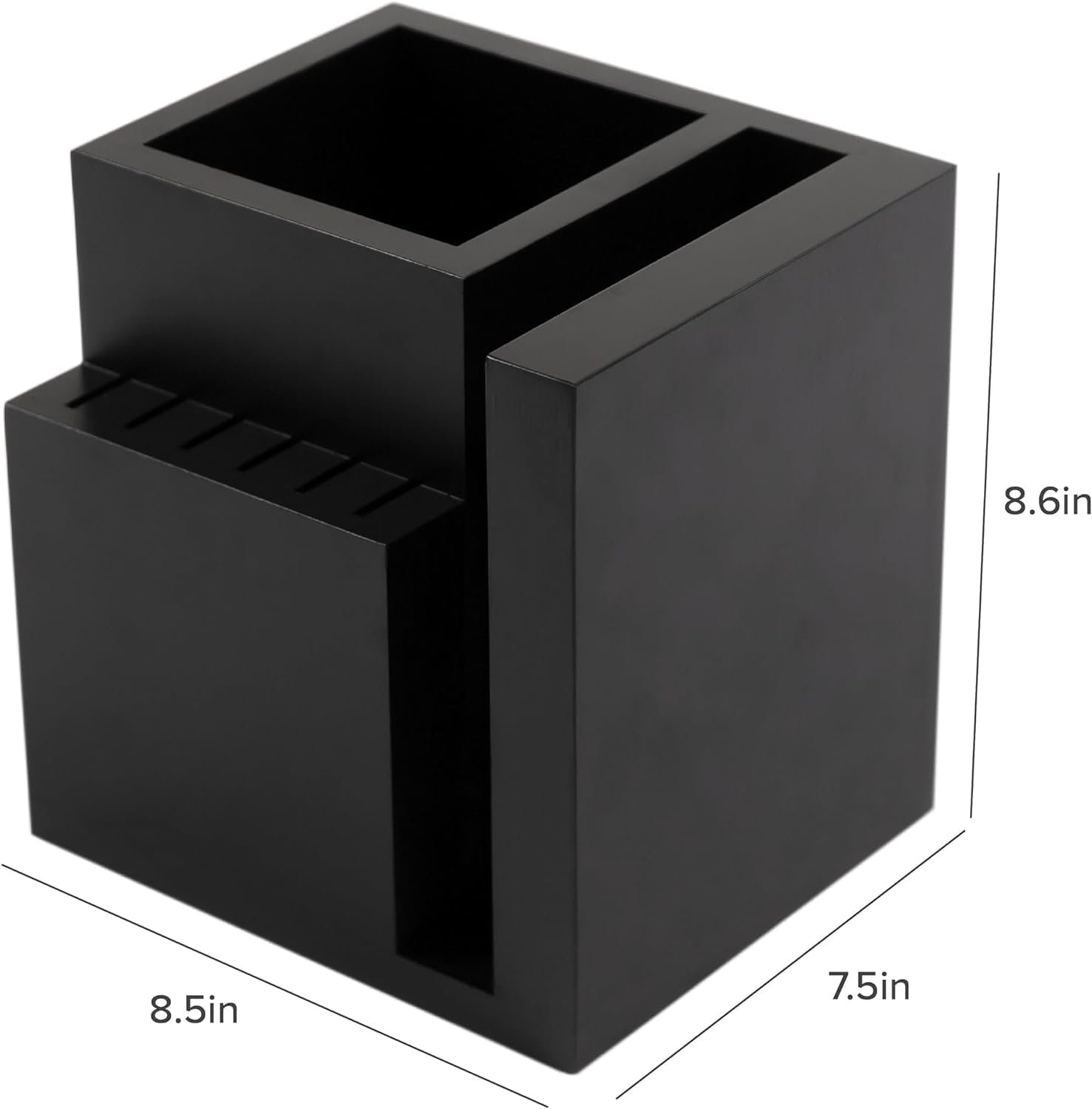 KitchenEdge Acacia Magnetic Knife Block and Cooking Utensil Holder, Sleek Storage for Chefs Knives, Steak Knives, Spatulas, Scissors, Non-Slip Rubber Feet, Easy to Clean, Kitchen Countertop Organizer KitchenEdge Acacia Magnetic Knife Block and Cooking Utensil Holder, Sleek Storage for Chefs Knives, Steak Knives, Spatulas, Scissors, Non-Slip Rubber Feet, Easy to Clean, Kitchen Countertop Organizer