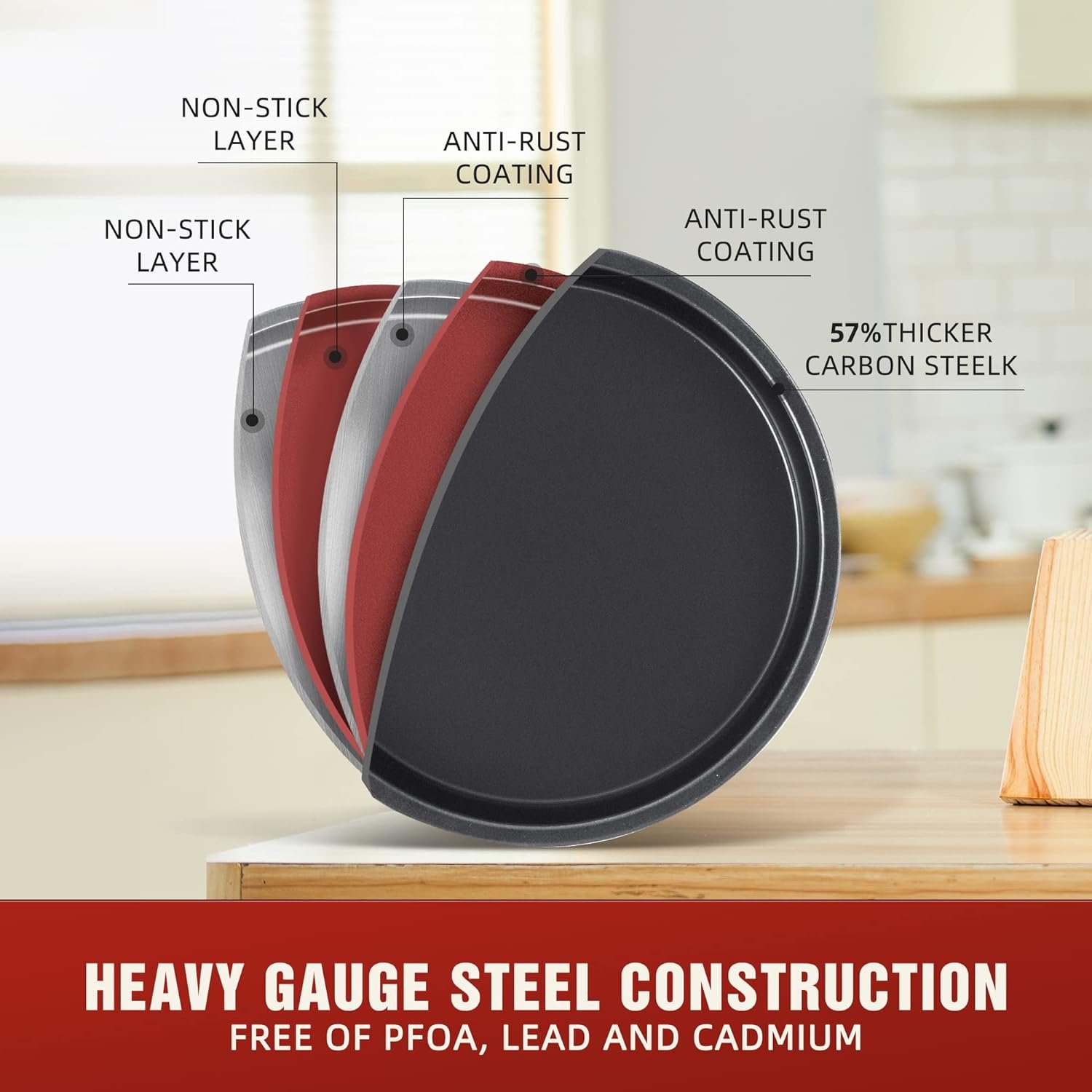 KITESSENSU Baking Pans Sets, Nonstick Bakeware Sets 7-Piece with Round/Square Cake Pan, Loaf Pan, Muffin Pan, Cookie Sheet, Roast Pan, Cooling Rack, Carbon Steel Bake Set KITESSENSU Baking Pans Sets, Nonstick Bakeware Sets 7-Piece with Round/Square Cake Pan, Loaf Pan, Muffin Pan, Cookie Sheet, Roast Pan, Cooling Rack, Carbon Steel Bake Set