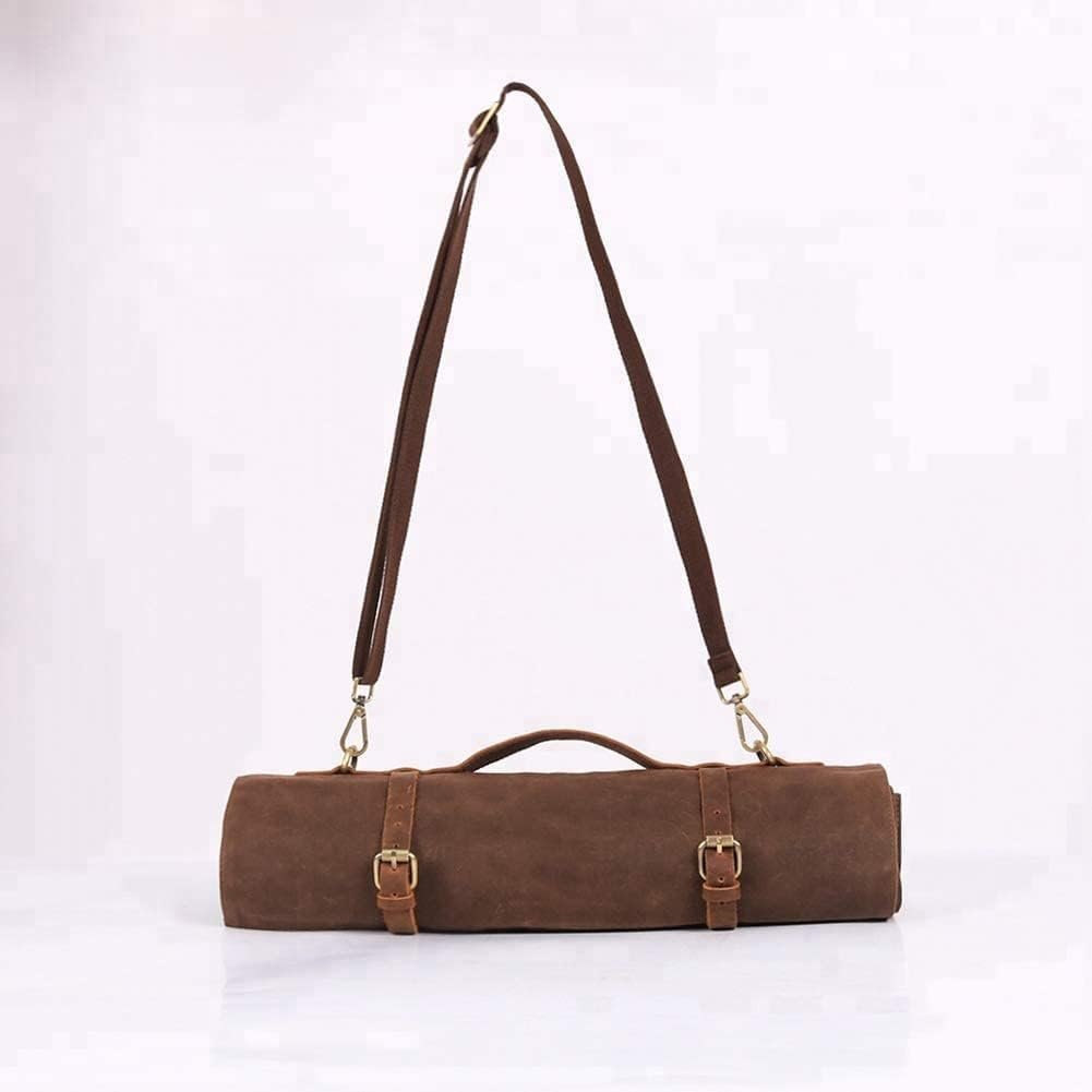 Knife Roll,Knife Bag,Heavy Duty knife Case,Waxed Canvas Chef Knife Bag with 11 Slots,Chef Knife Bag,Knife Holder For Knives  Kitchen Utensils,Knife Roll Bag,Tool Roll For Chefs Culinary Traveling