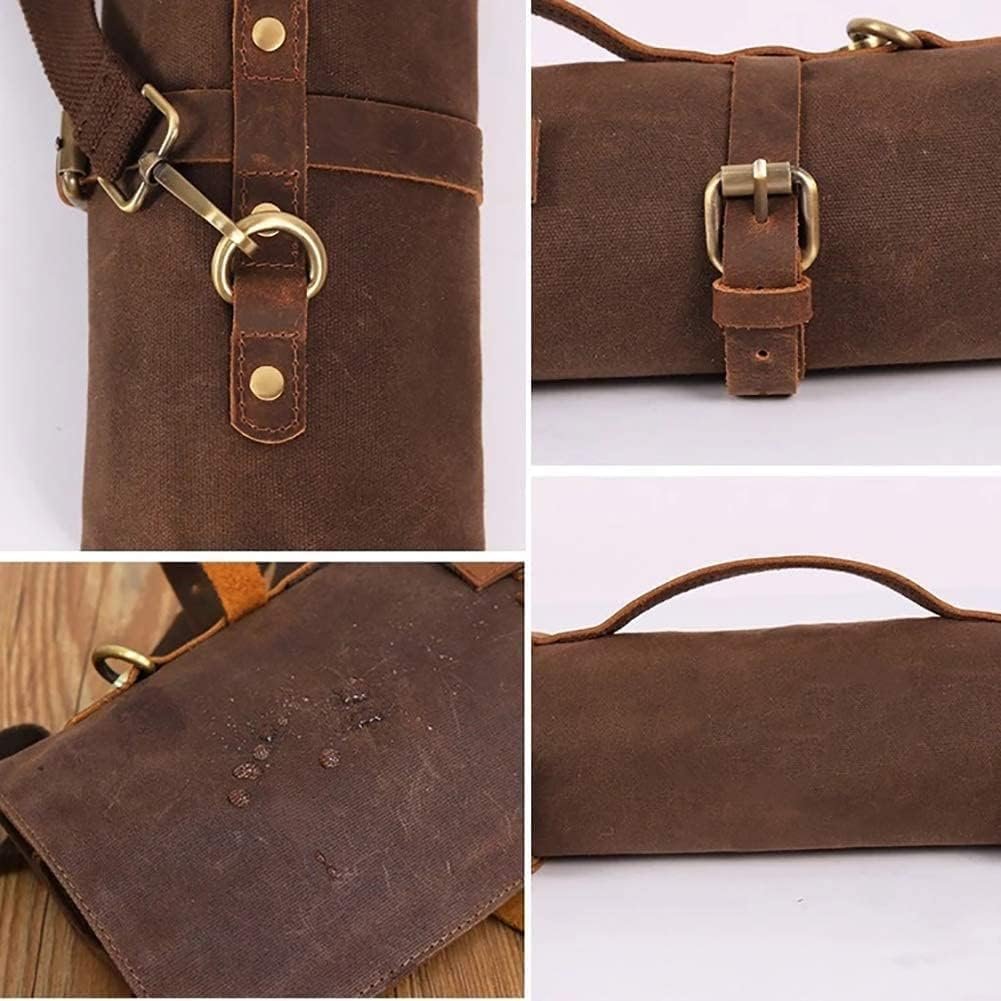 Knife Roll,Knife Bag,Heavy Duty knife Case,Waxed Canvas Chef Knife Bag with 11 Slots,Chef Knife Bag,Knife Holder For Knives  Kitchen Utensils,Knife Roll Bag,Tool Roll For Chefs Culinary Traveling