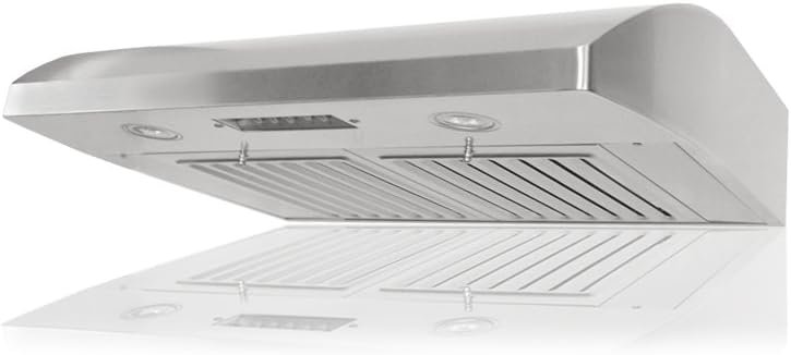 KOBE CHX2236SQB-1 Brillia 36-inch Under Cabinet Range Hood, 3-Speed, 680 CFM, LED Lights, Baffle Filters
