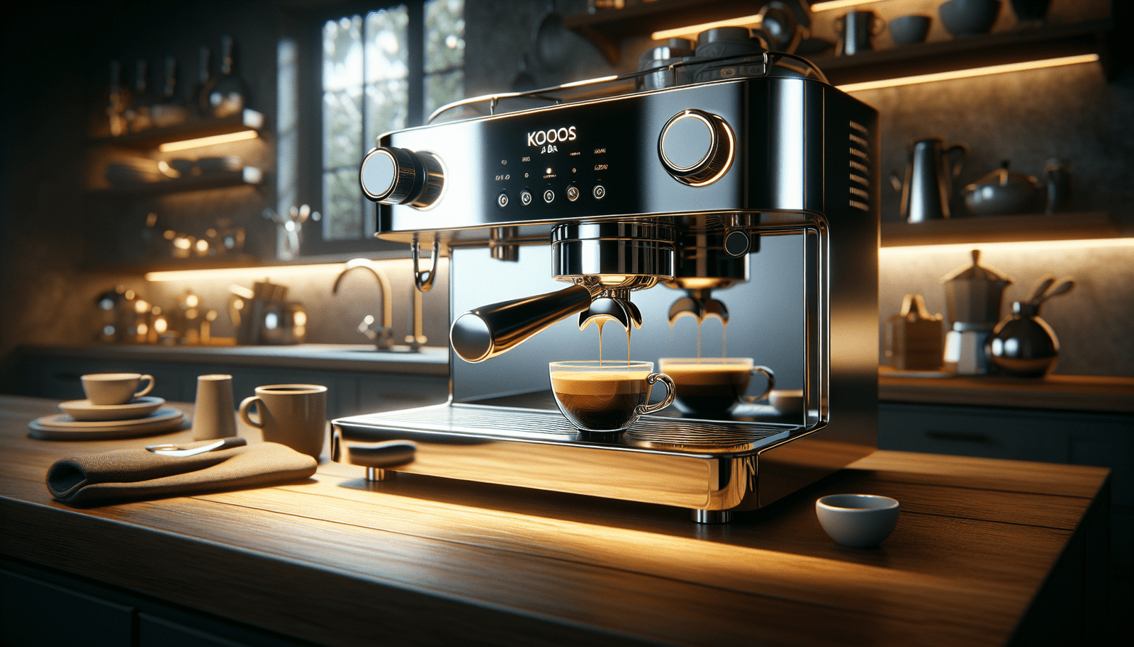 KOIOS Espresso Machines, 20 Bar Semi-Automatic Espresso Maker with Foaming Steam Wand, 1200W Stainless Steel Espresso Coffee Maker for home, 58oz removable Water Tank, PID Control System