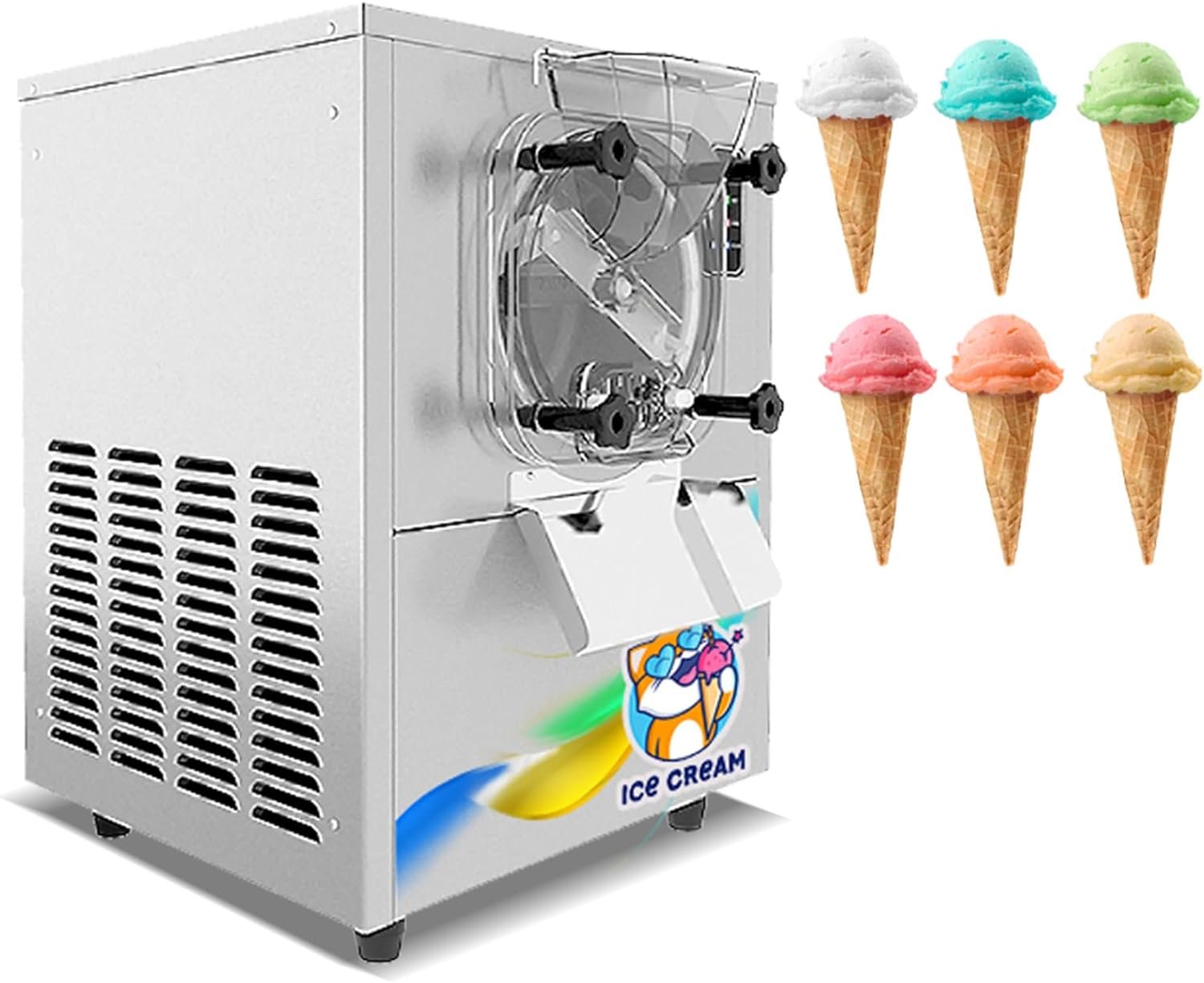 Kolice Commercial Small Countertop Gelato Hard Ice Cream Machine, Desktop hard ice cream maker for small business Kolice Commercial Small Countertop Gelato Hard Ice Cream Machine, Desktop hard ice cream maker for small business