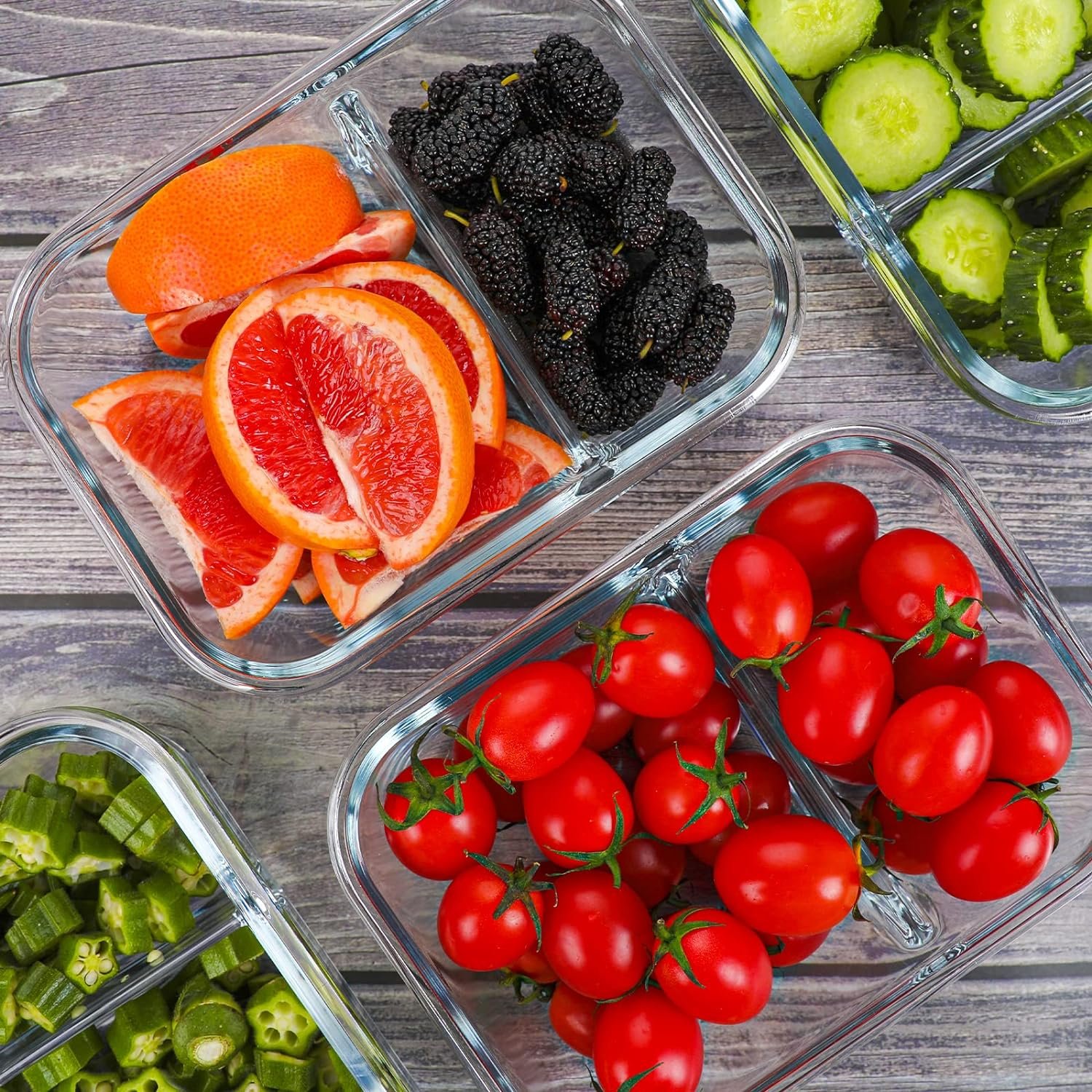 KOMUEE 10 Packs 30oz Glass Meal Prep Containers 2 Compartments,Glass Food Storage Containers with Lids,Airtight Glass Lunch Bento Boxes,BPA Free,Oven,Freezer and Dishwasher Safe, Green KOMUEE 10 Packs 30oz Glass Meal Prep Containers 2 Compartments,Glass Food Storage Containers with Lids,Airtight Glass Lunch Bento Boxes,BPA Free,Oven,Freezer and Dishwasher Safe, Green