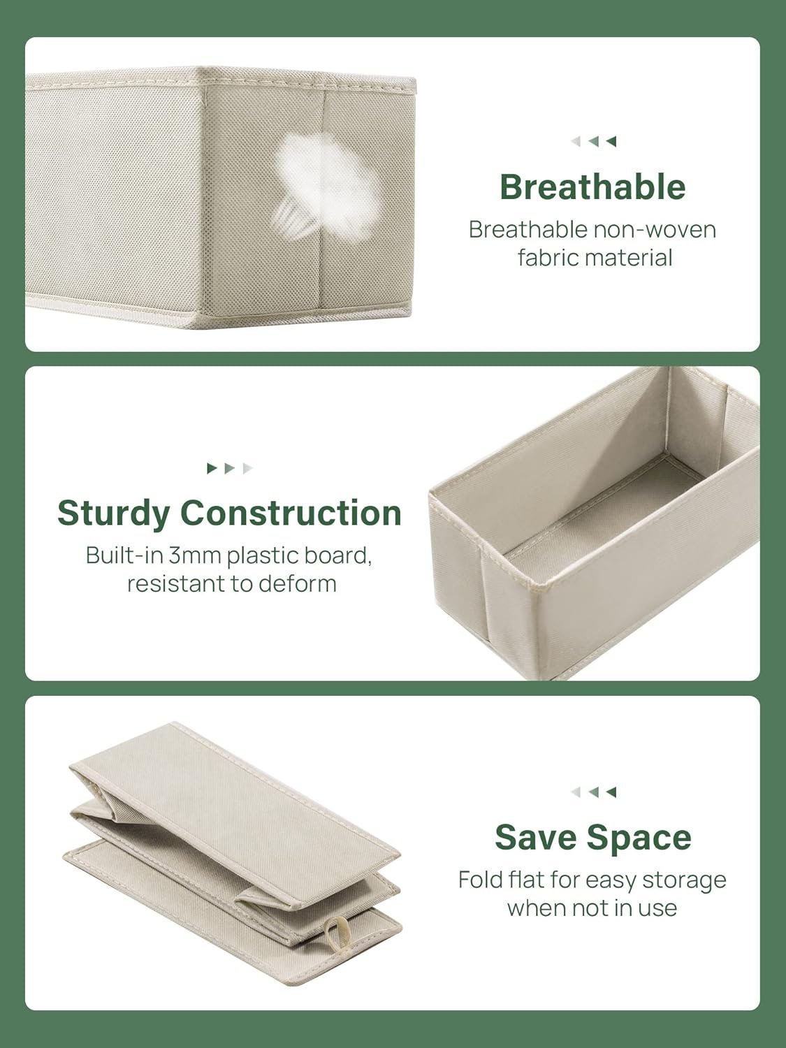 Kootek 16 Pack Drawer Organizers for Clothing, Dresser Drawer Organizer Clothes Fabric Foldable Dividers, Cabinet Closet Organizers and Storage Boxes for Baby Clothes, Underwear, Bras, Socks Kootek 16 Pack Drawer Organizers for Clothing, Dresser Drawer Organizer Clothes Fabric Foldable Dividers, Cabinet Closet Organizers and Storage Boxes for Baby Clothes, Underwear, Bras, Socks