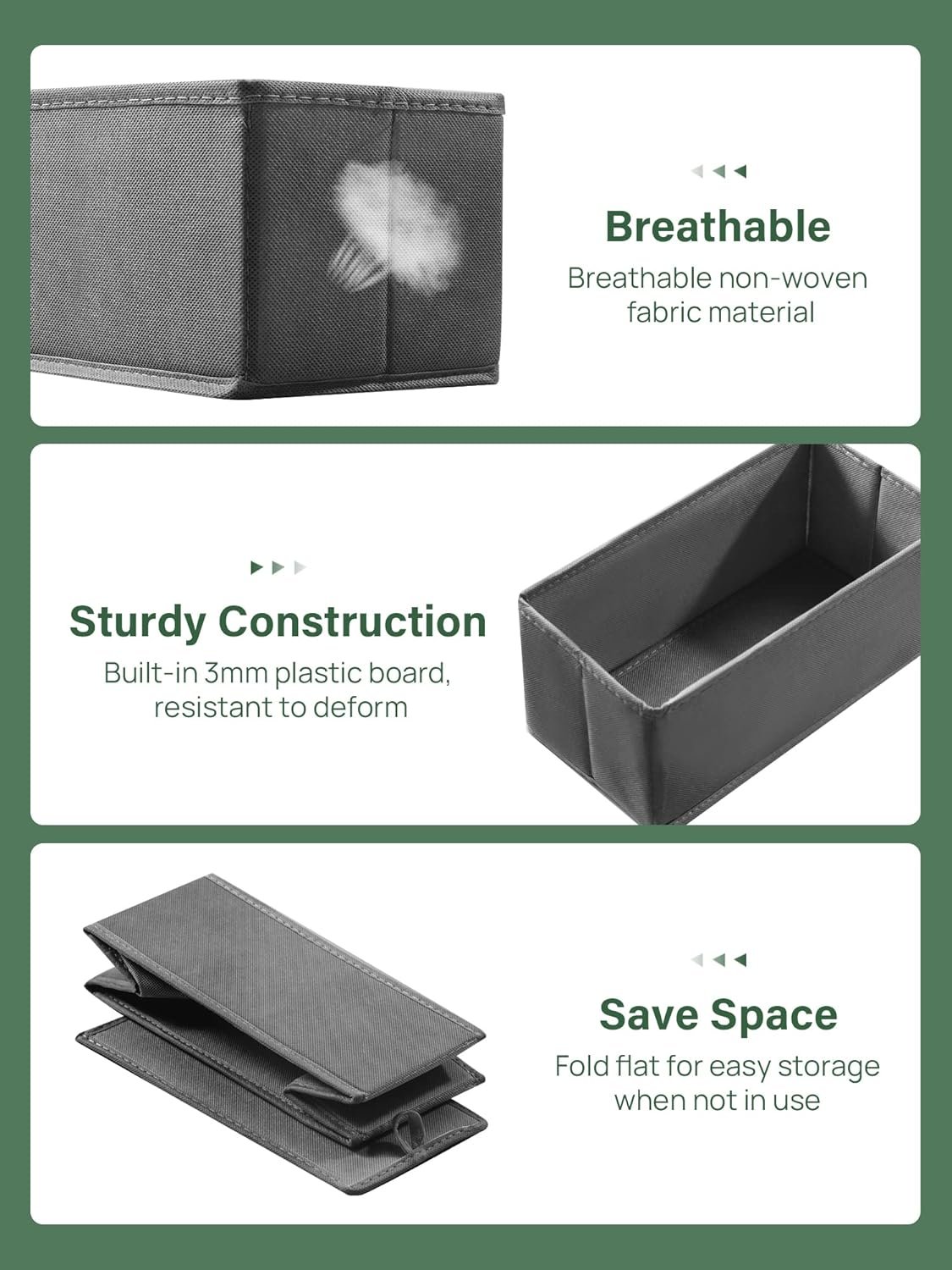 Kootek 16 Pack Drawer Organizers for Clothing, Dresser Drawer Organizer Clothes Fabric Foldable Dividers, Cabinet Closet Organizers and Storage Boxes for Baby Clothes, Underwear, Bras, Socks Kootek 16 Pack Drawer Organizers for Clothing, Dresser Drawer Organizer Clothes Fabric Foldable Dividers, Cabinet Closet Organizers and Storage Boxes for Baby Clothes, Underwear, Bras, Socks