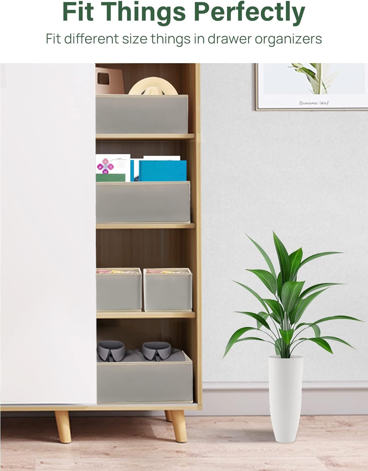 Kootek 16 Pack Drawer Organizers for Clothing, Dresser Drawer Organizer Clothes Fabric Foldable Dividers, Cabinet Closet Organizers and Storage Boxes for Baby Clothes, Underwear, Bras, Socks Kootek 16 Pack Drawer Organizers for Clothing, Dresser Drawer Organizer Clothes Fabric Foldable Dividers, Cabinet Closet Organizers and Storage Boxes for Baby Clothes, Underwear, Bras, Socks