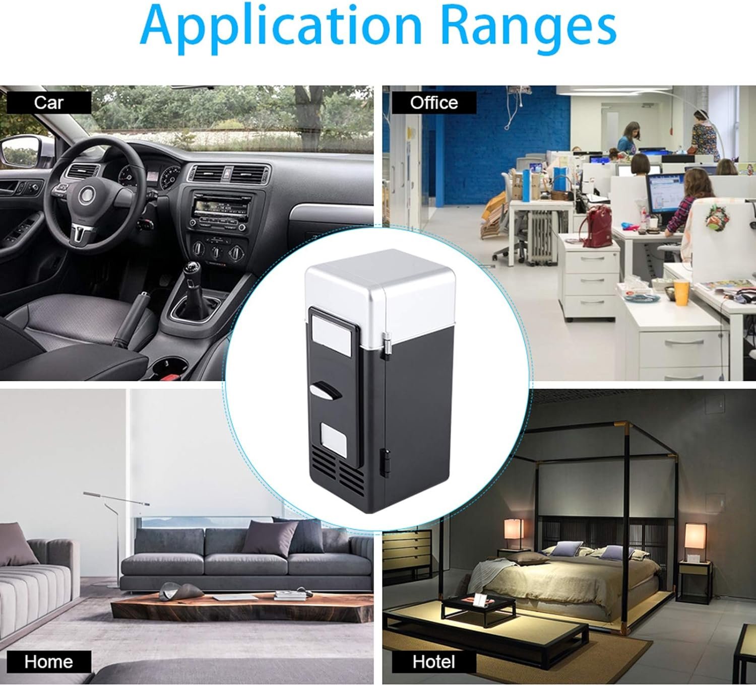 KOSDFOGE Mini Fridge, LED Drinks Beverage Cans Refrigerator and Heater Portable Cooler  Warmer Small for Skin Care Cosmetic Makeup, for Office Bedroom Dorm Car(red)