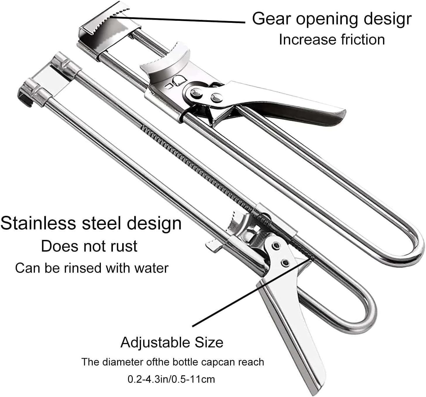 KOTTIGE Master Jar Bottle Opener for Weak Hands, Can Opener Get Lids Off Easily, Manual, Kitchen Accessories - Adjustable Multifunctional Stainless Steel Jar Openers KOTTIGE Master Jar Bottle Opener for Weak Hands, Can Opener Get Lids Off Easily, Manual, Kitchen Accessories - Adjustable Multifunctional Stainless Steel Jar Openers