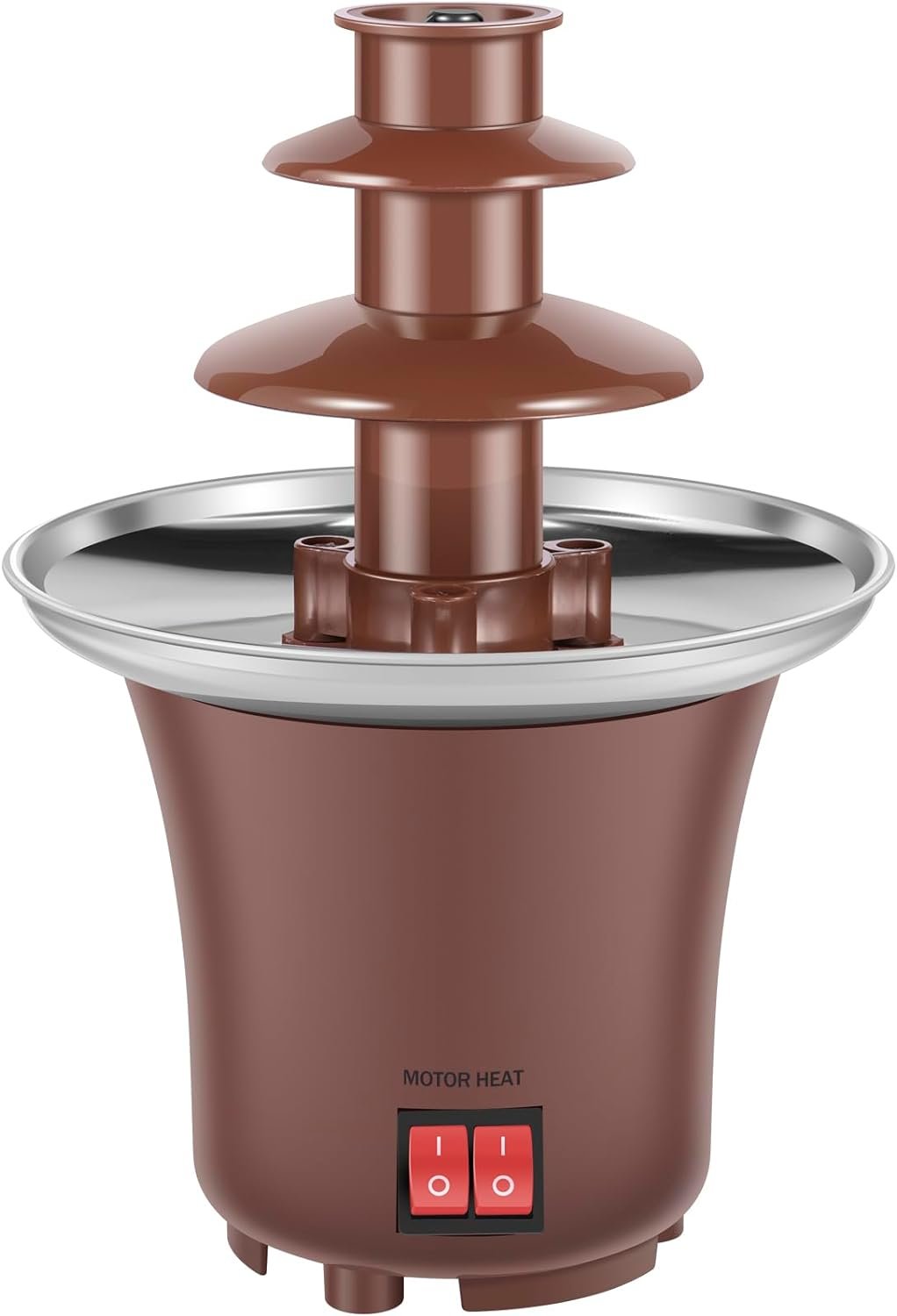 KTZCTPCA Chocolate Fondue Fountain, 3 Tier 10oz Electric Chocolate Fountain Machine, Auto Off Cheese Fountain Machine Removable Fountain Melting Machine, Stainless Steel Chocolate Melt Fondue Machine KTZCTPCA Chocolate Fondue Fountain, 3 Tier 10oz Electric Chocolate Fountain Machine, Auto Off Cheese Fountain Machine Removable Fountain Melting Machine, Stainless Steel Chocolate Melt Fondue Machine