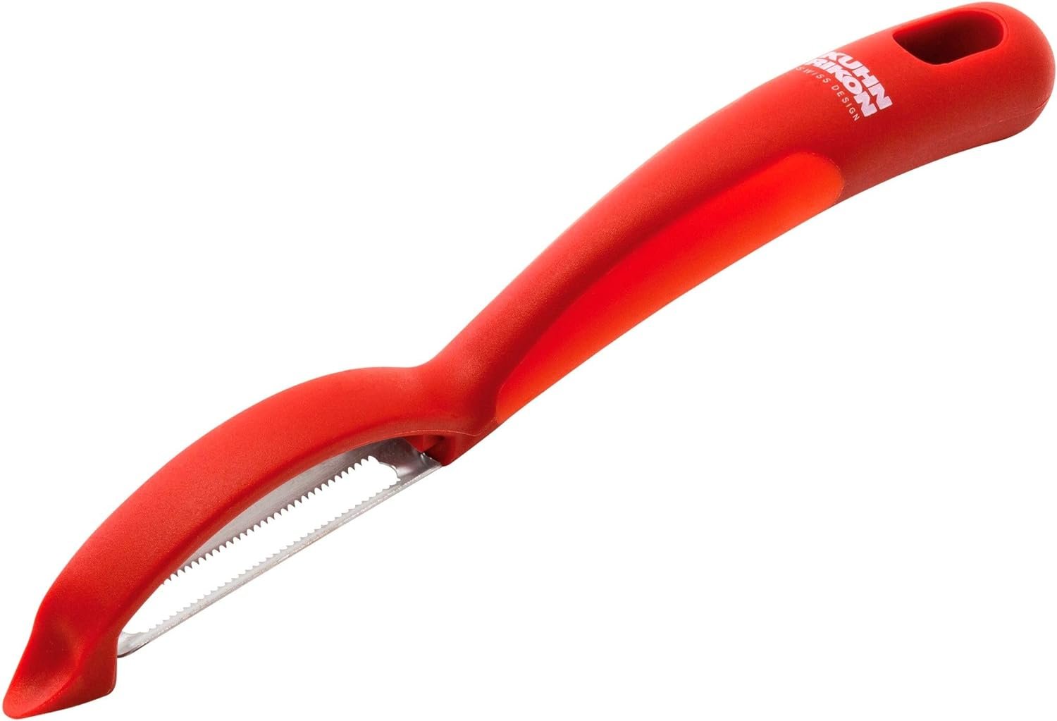 Kuhn Rikon Serrated Piranha “Swivel” Peeler 7.25” Red Kuhn Rikon Serrated Piranha “Swivel” Peeler 7.25” Red