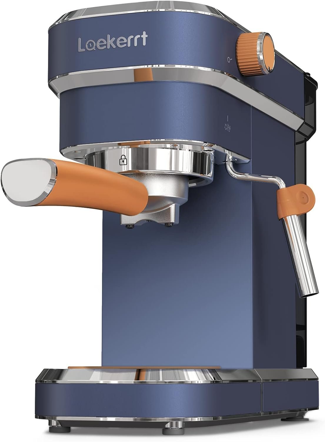 Laekerrt 20 Bar Espresso Maker CMEP01 with Milk Frother Steamer, Home Expresso Coffee Machine for Cappuccino and Latte (Navy Blue, Stainless Steel) Gift for Coffee Lovers, Father