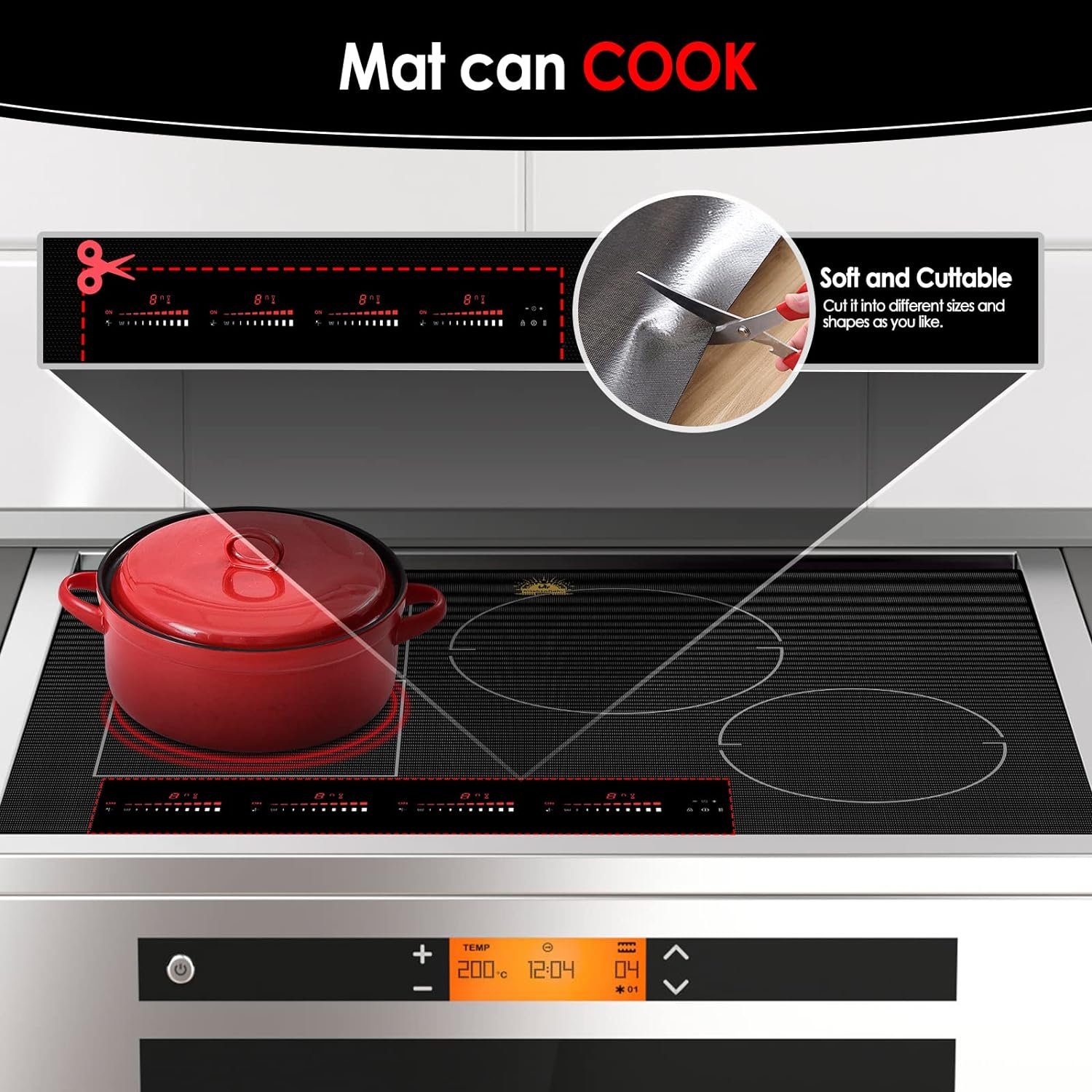 Large Induction Cooktop Protector Mat 21.2x35.4 IN, Translucent (Magnetic) Electric Stove Burner Covers Anti-strikeAnti-scratch as Glass Top Stove Cover, Silicone Induction Cooktop Mat Large Induction Cooktop Protector Mat 21.2x35.4 IN, Translucent (Magnetic) Electric Stove Burner Covers Anti-strikeAnti-scratch as Glass Top Stove Cover, Silicone Induction Cooktop Mat
