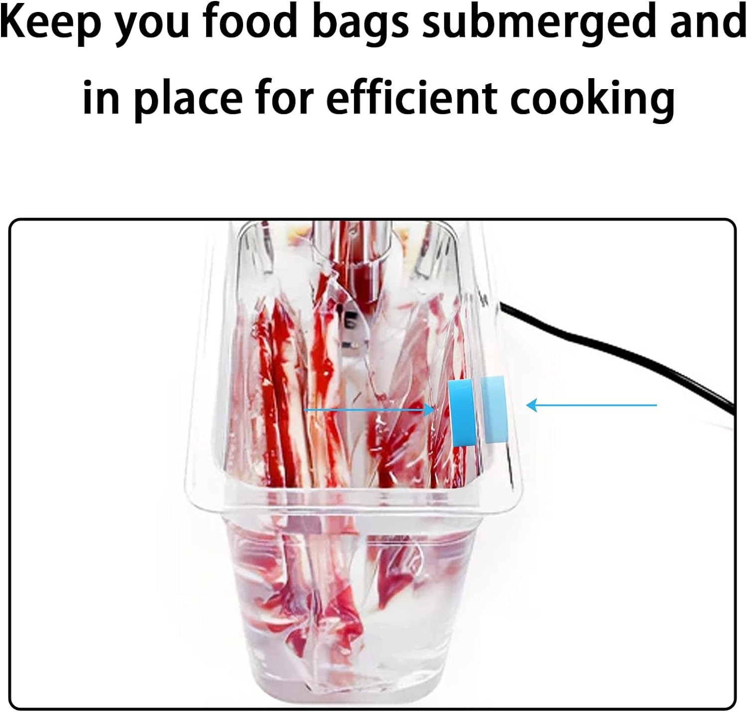 Lawei 10 Pack Sous Vide Magnets, Silicone Sous Vide Weighted Magnets to Keep Bags Submerged and in Place, Silicone Coated Sous Vide Magnets, Alternative to Weights, Balls, Clips and Racks
