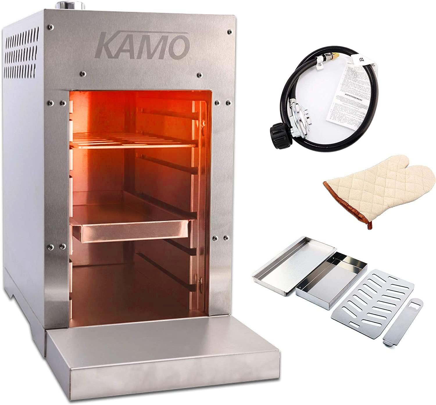 Li Bai 1500 °F Propane Grill Portable Infrared Steak Gas Commercial Barbecue Broiler Beef Make Machine Stainless Steel Quick Cooking Outdoor Picnic Home Kitchen