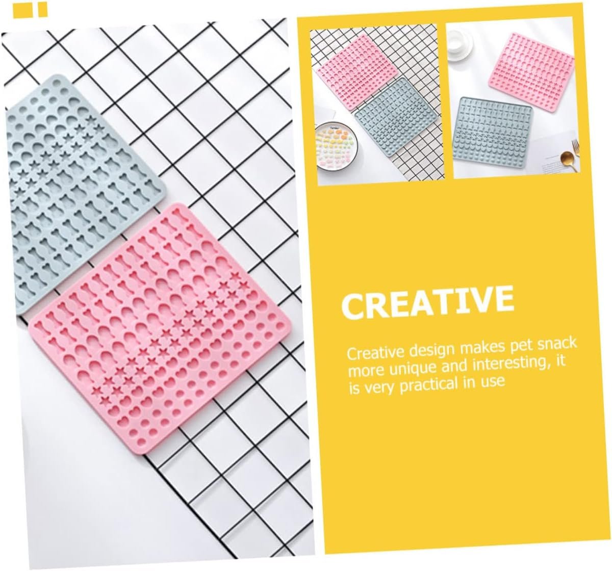 LIFKOME 3pcs Silicone Mat Baking Mold Pink Bakeware Round