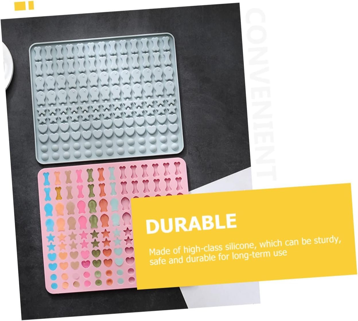 LIFKOME 3pcs Silicone Mat Baking Mold Pink Bakeware Round