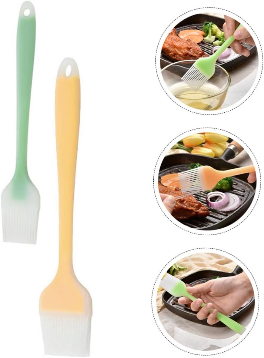 LIFKOME Doll Cake Pan 2pcs Oil Brush Silicone Basting Brush for Cooking Hair Brush Holder Pastry Brush Silicone Baster Brush Cooking Brush Bbq Marinade Brush Household Cooking Utensils