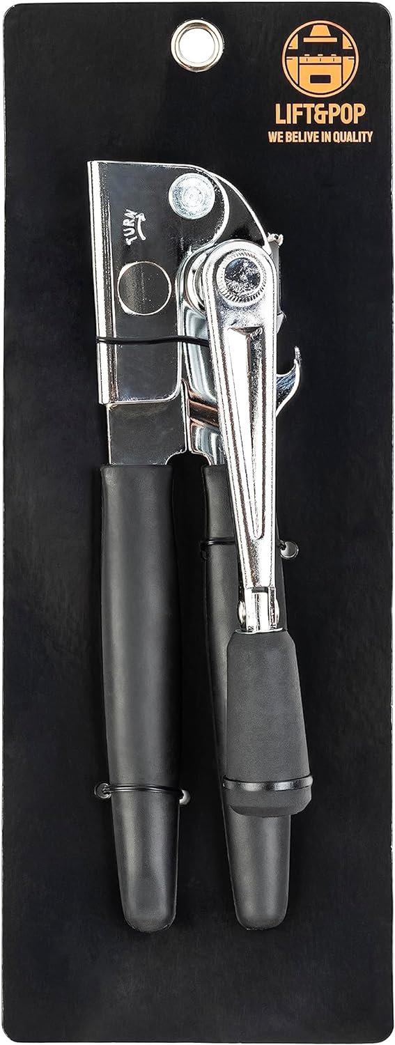 LiftPop Commercial Can Opener - Easy - Reliable and Modern Design, Can Opener Manual, Heavy Duty Can Opener, Bottle Opener, Large Handheld, Sharp Discs. LiftPop Commercial Can Opener - Easy - Reliable and Modern Design, Can Opener Manual, Heavy Duty Can Opener, Bottle Opener, Large Handheld, Sharp Discs.