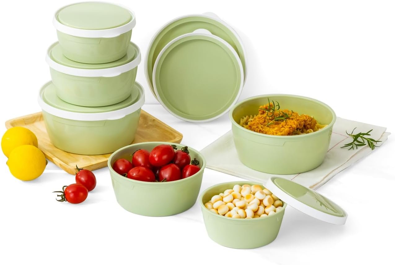 Lille Home Stackable Airtight Food Storage Containers with Lids, Set of 6, Reusable Meal Prep Containers, for Food Storage and Pantry Organization (grey) Lille Home Stackable Airtight Food Storage Containers with Lids, Set of 6, Reusable Meal Prep Containers, for Food Storage and Pantry Organization (grey)